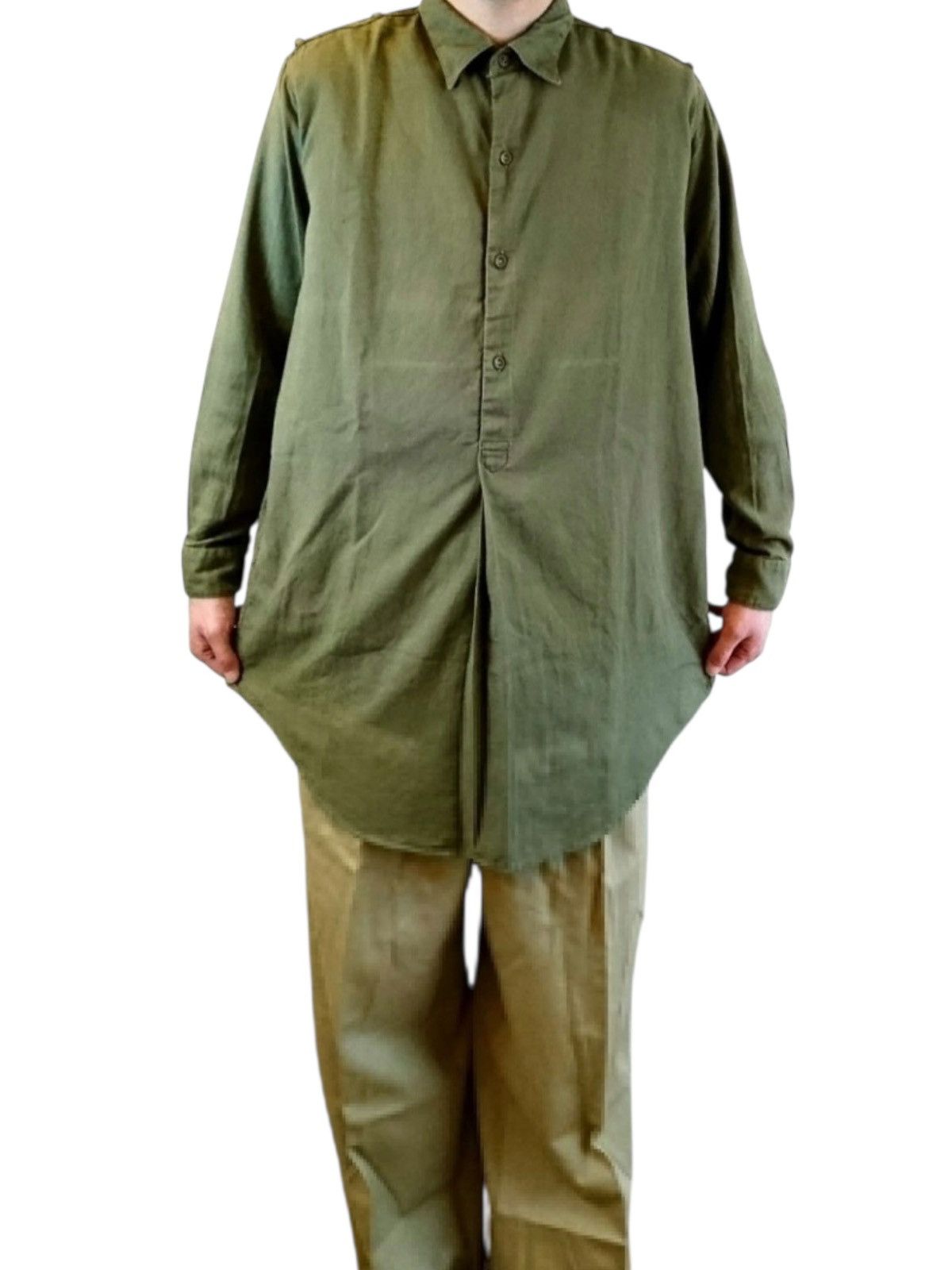 Orslow Very Rare 1960s Czech Republic Granpa Military Shirt Size US L / EU 52-54 / 3 - 2 Thumbnail