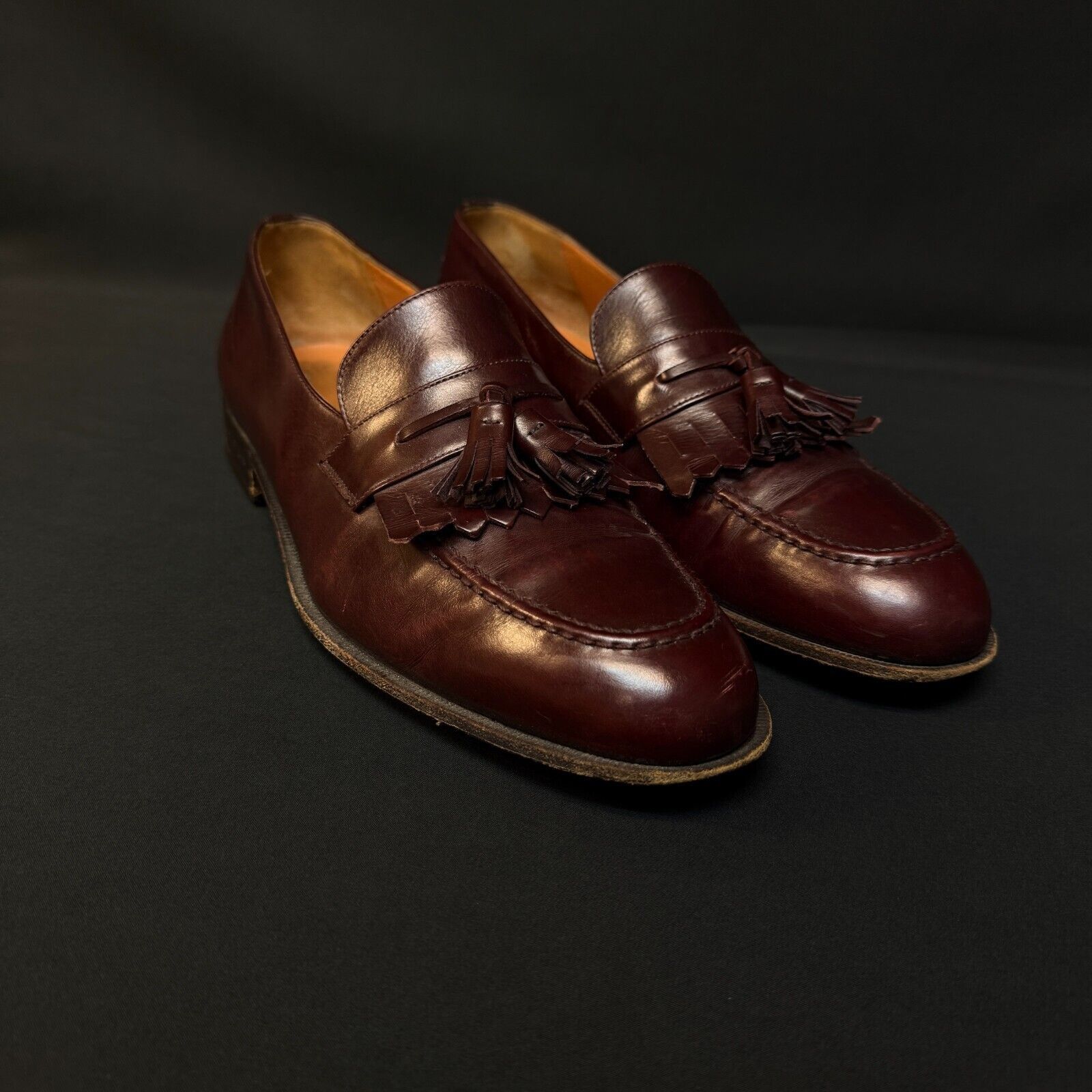 Salvatore Ferragamo Men's Salvatore Ferragamo burgundy Tasseled Loafers Size 9.5 Size US 9.5 / EU 42-43 - 1 Thumbnail