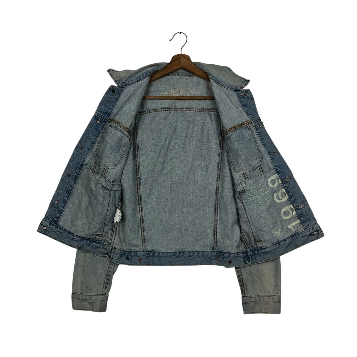 Japanese Brand 🔥VINTAGE CROPPED TRUCKER DENIM JACKET GAP Size US XS / EU 42 / 0 - 15 Thumbnail
