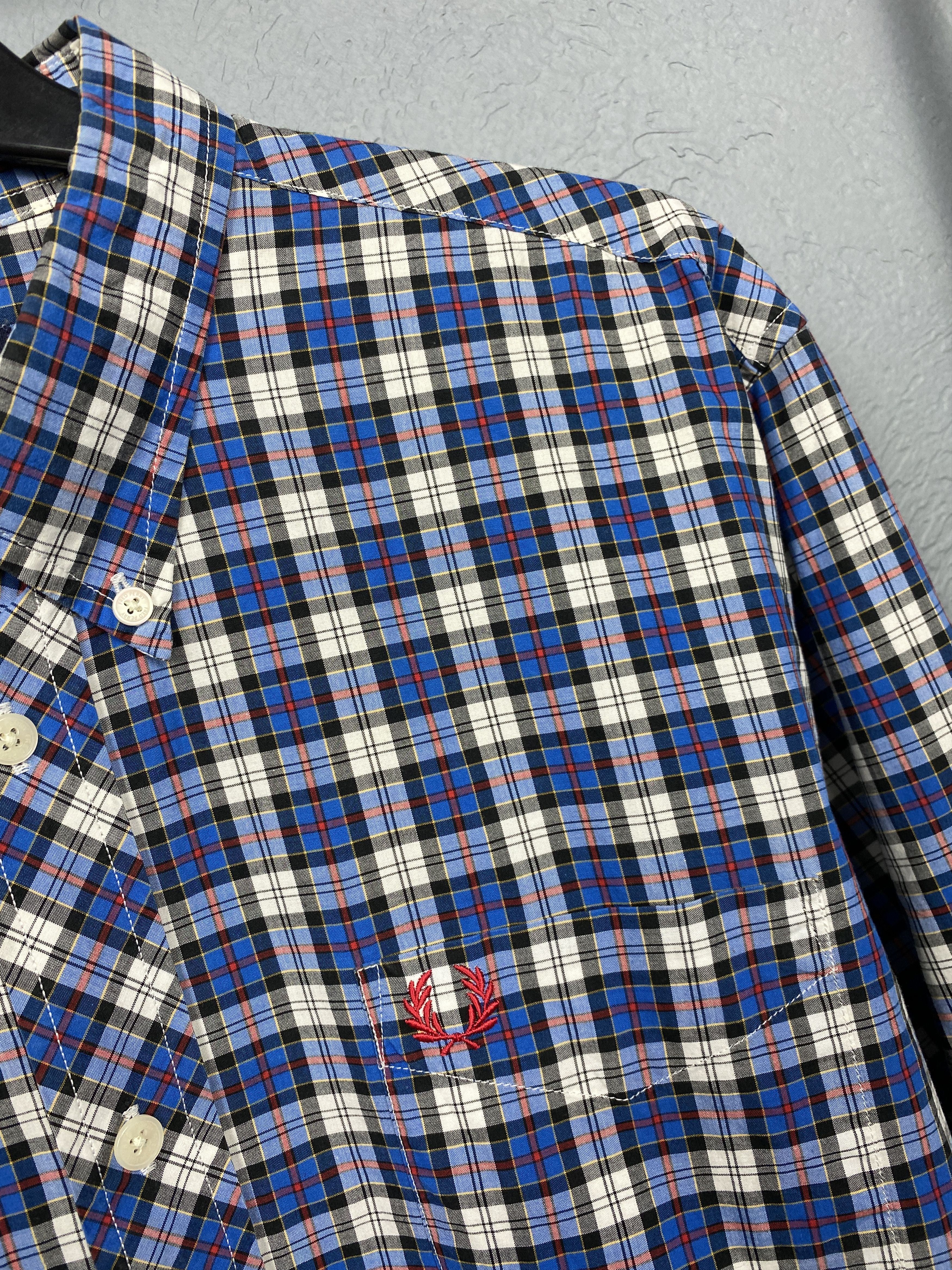 Fred Perry Fred Perry Vintage Mens Long Sleeve Shirt Size US L / EU 52-54 / 3 - 3 Thumbnail