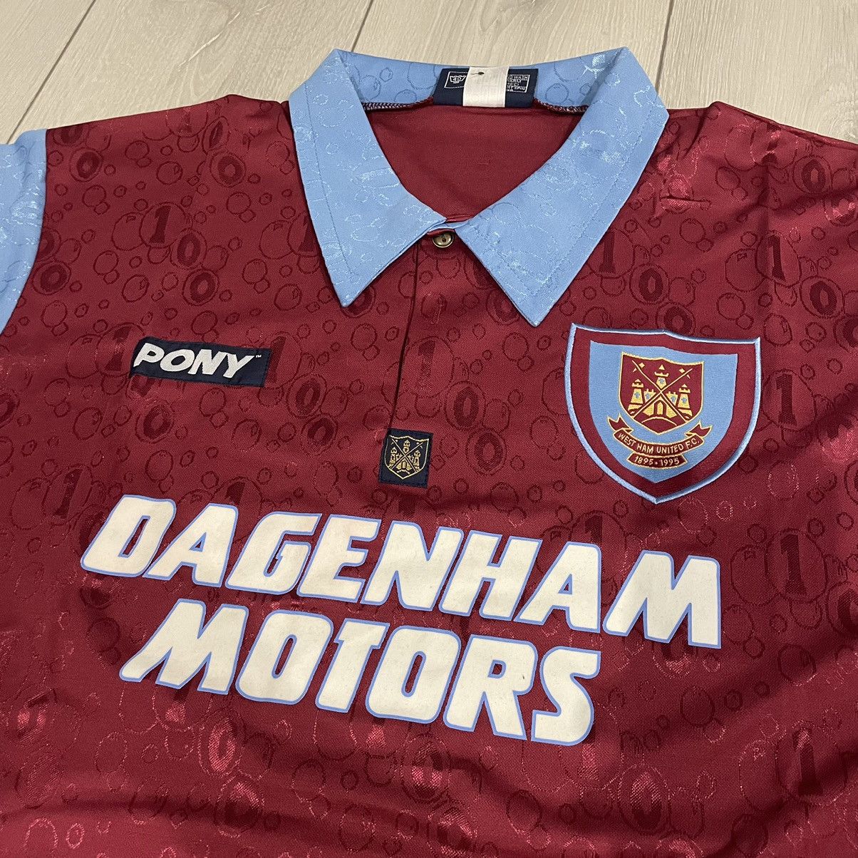 PONY × Vintage 1995 1997 West Ham United Pony Jersey goalkeeper Dagenham mo Size US L / EU 52-54 / 3 - 2 Thumbnail