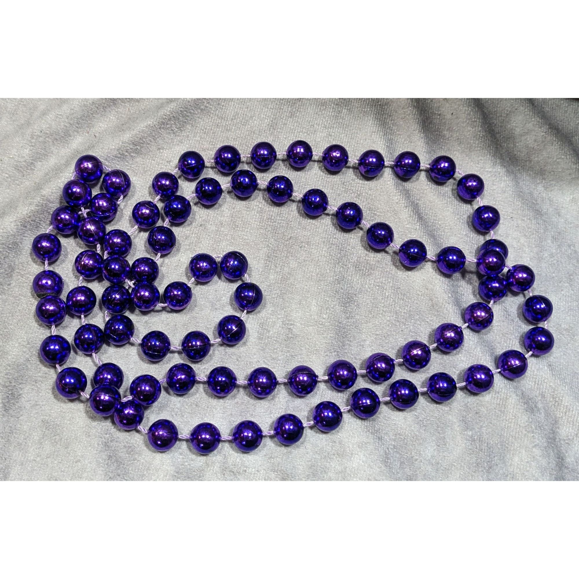 Other Metallic Purple Large Beaded Costume Necklace Size ONE SIZE - 4 Thumbnail