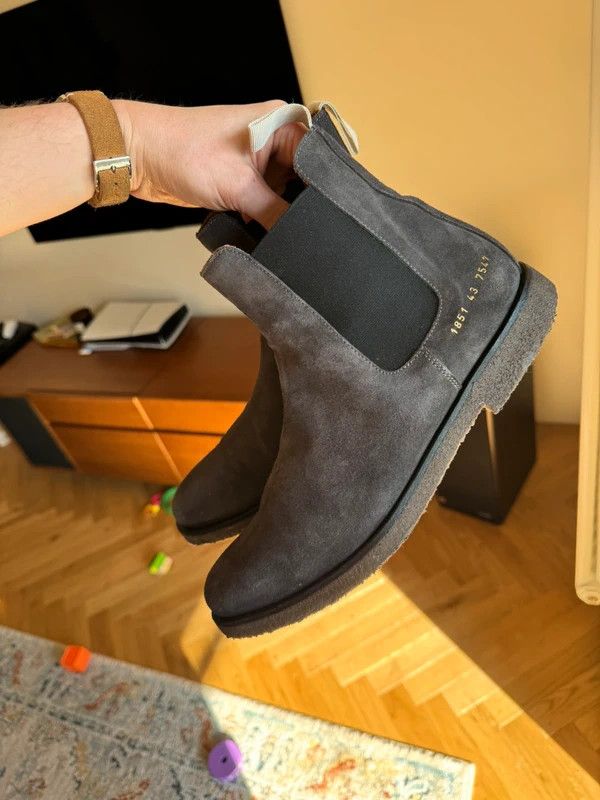 Common Projects Common Projects Chelsea Boot 43 black suede Size US 10 / EU 43 - 2 Thumbnail