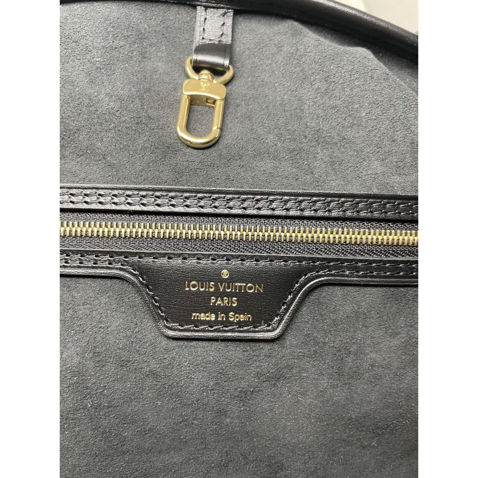 Louis Vuitton Louis Vuitton Neverfull Tote MM Black Canvas Size ONE SIZE - 10 Thumbnail