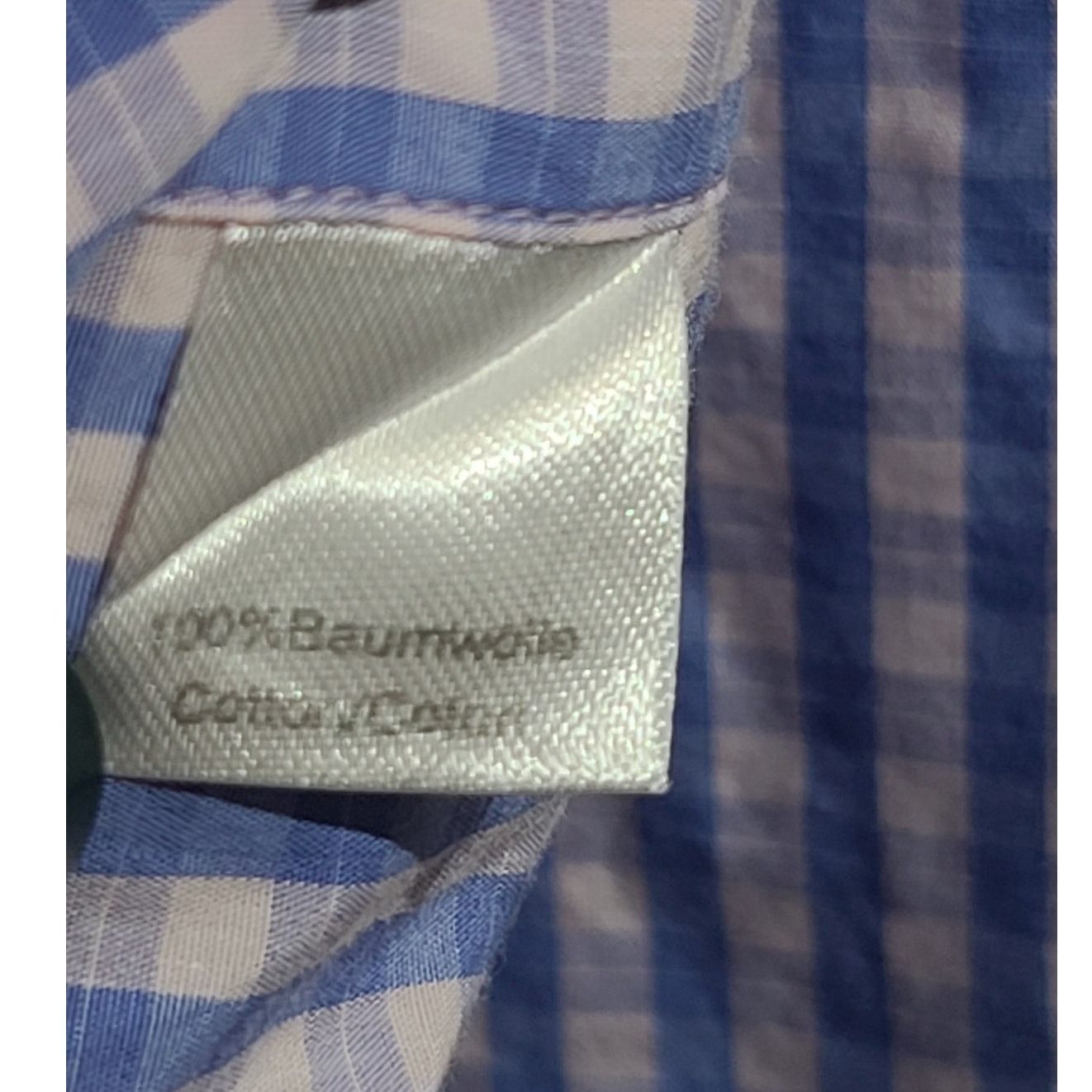 Ledbury Ledbury Slim Fit Gingham Plaid Cotton Button Shirt Size US L / EU 52-54 / 3 - 4 Thumbnail