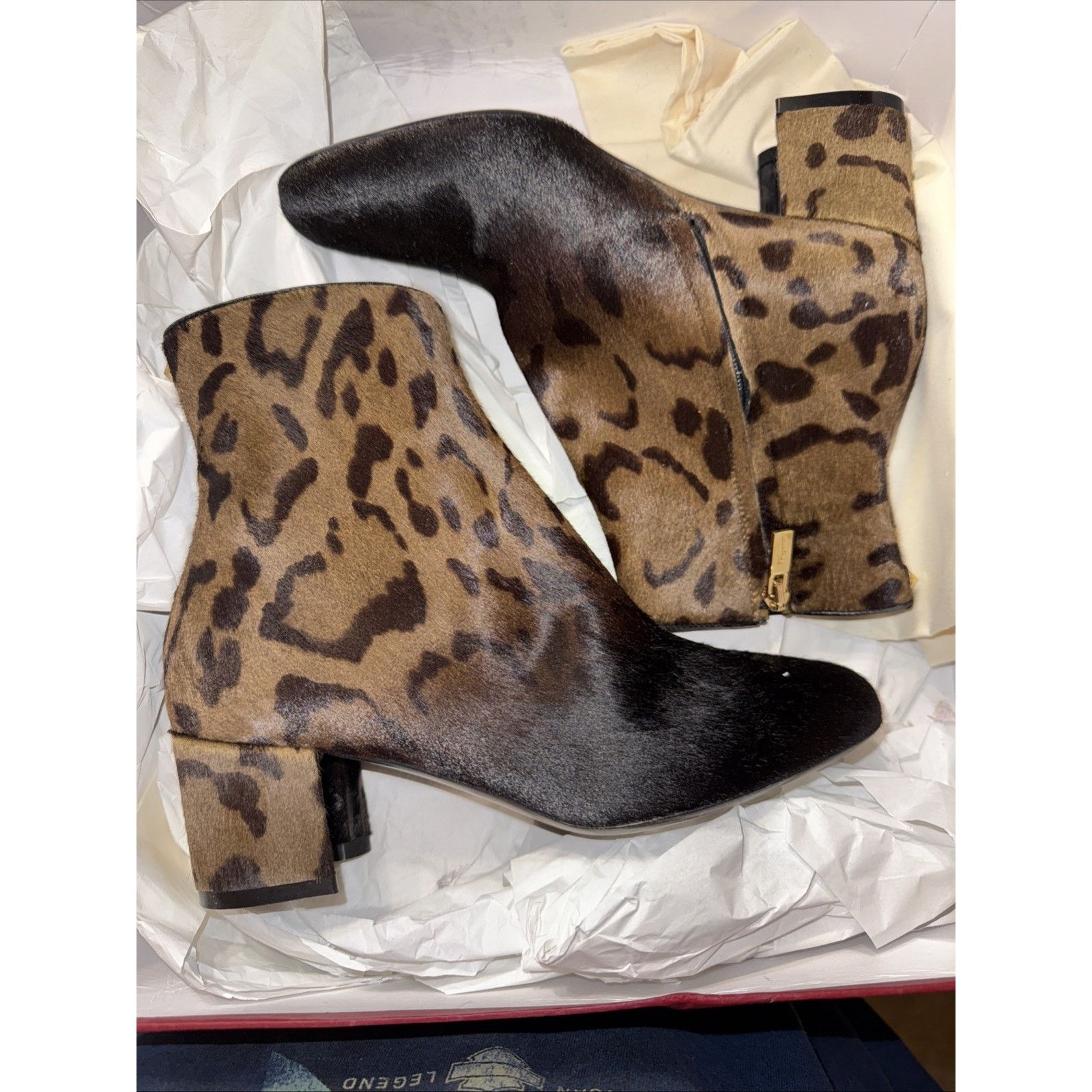 Salvatore Ferragamo Salvatore Ferragamo NOCETO 55 Pony Hair Heeled Boots Sz 4.5C Size US 4.5 / IT 34.5 - 1 Thumbnail
