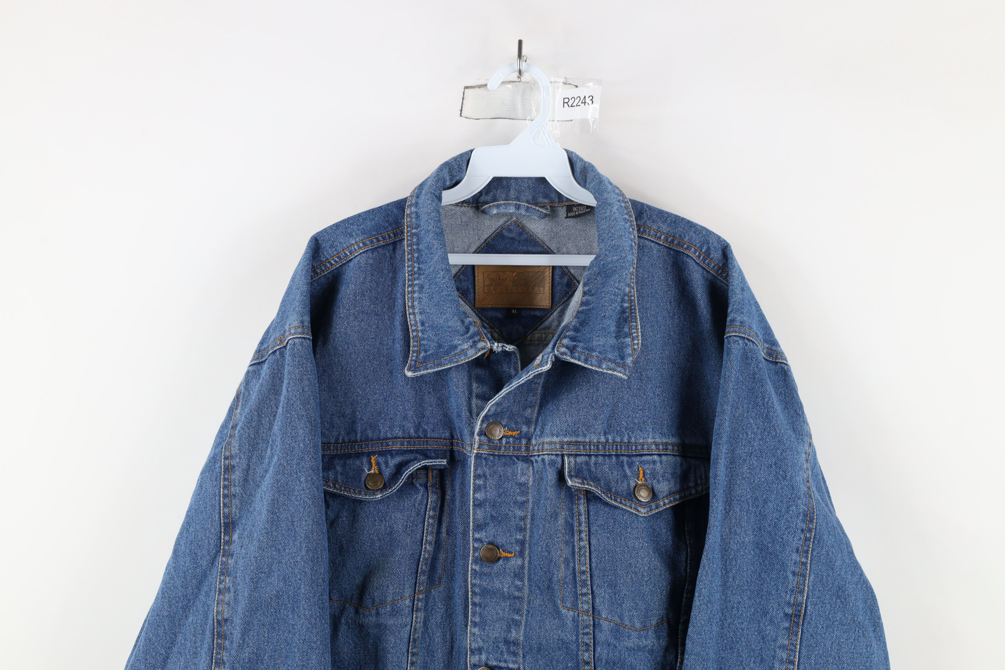 Vintage Vintage 90s Streetwear Denim Jean Trucker Jacket Blue Cotton Size US XL / EU 56 / 4 - 2 Thumbnail