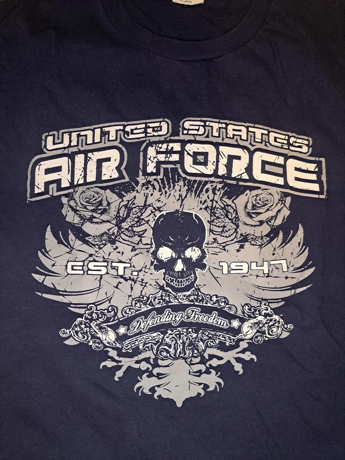 Delta US Air Force Logo Delta T Shirt Mens Medium Navy Blue Cotton Size US M / EU 48-50 / 2 - 2 Thumbnail