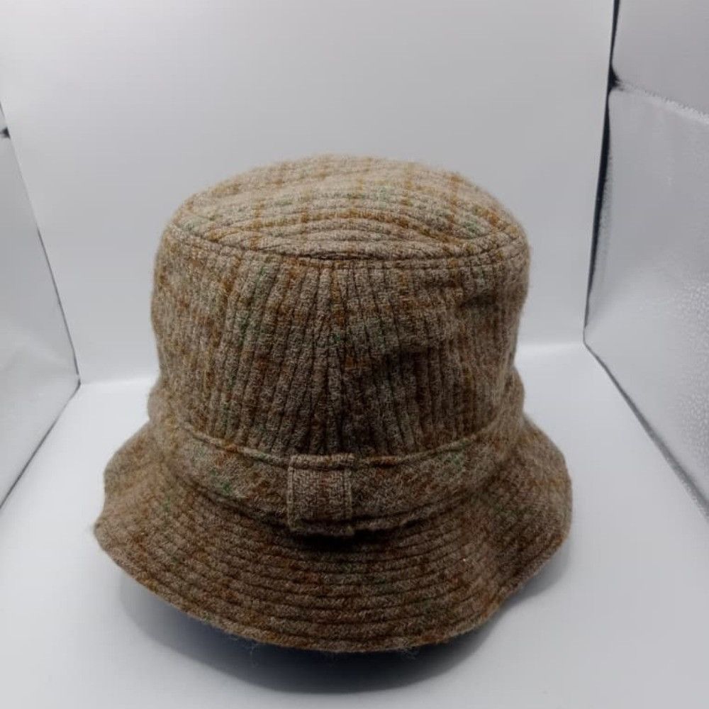 The Unbranded Brand Vintage 70s 80s Wool Tweed Bucket Hat Flecked Brown Beige Size ONE SIZE - 5 Thumbnail