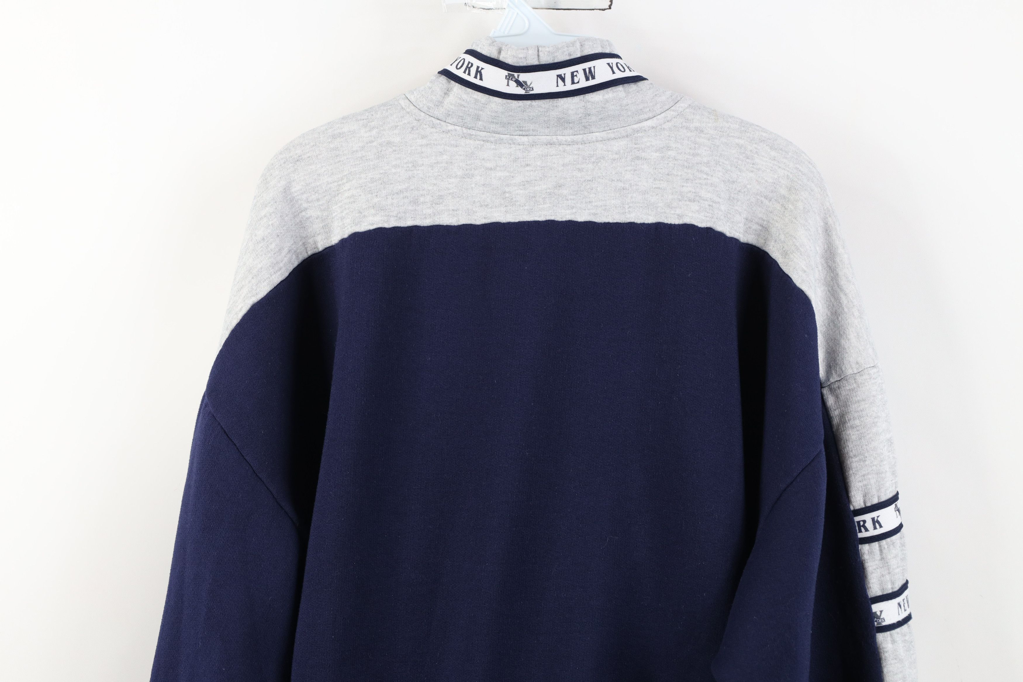 Vintage Vintage 90s Y2K Streetwear New York 1/4 Half Zip Sweatshirt Size US XXL / EU 58 / 5 - 13 Thumbnail