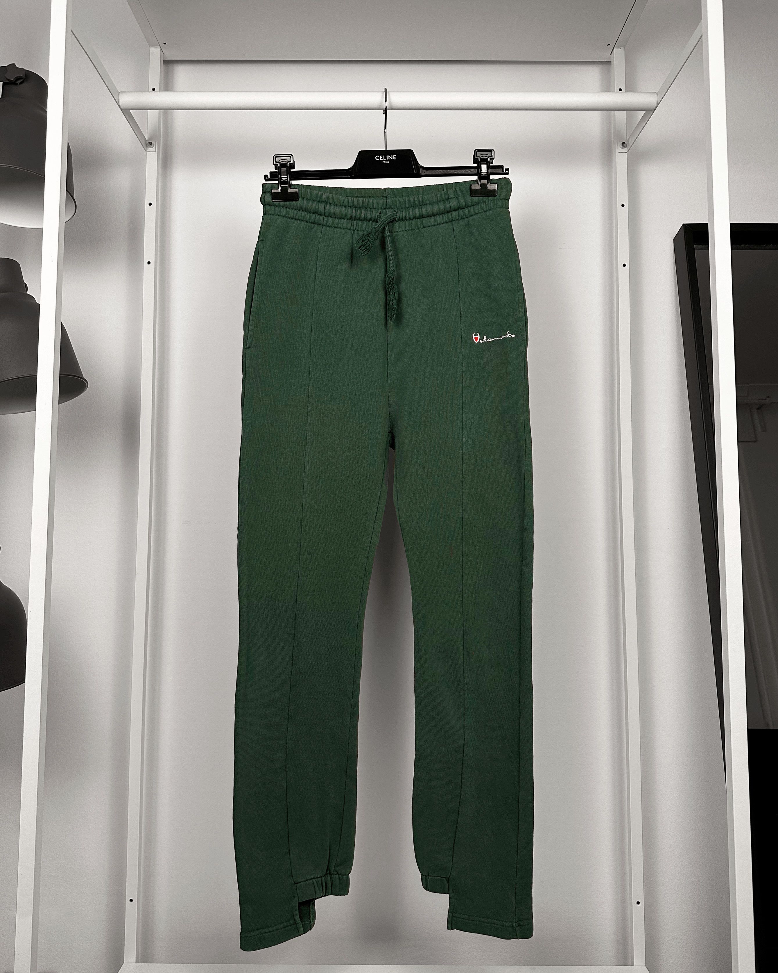 Vetements SS16 Green Reworked Champion Parody Sweatpants