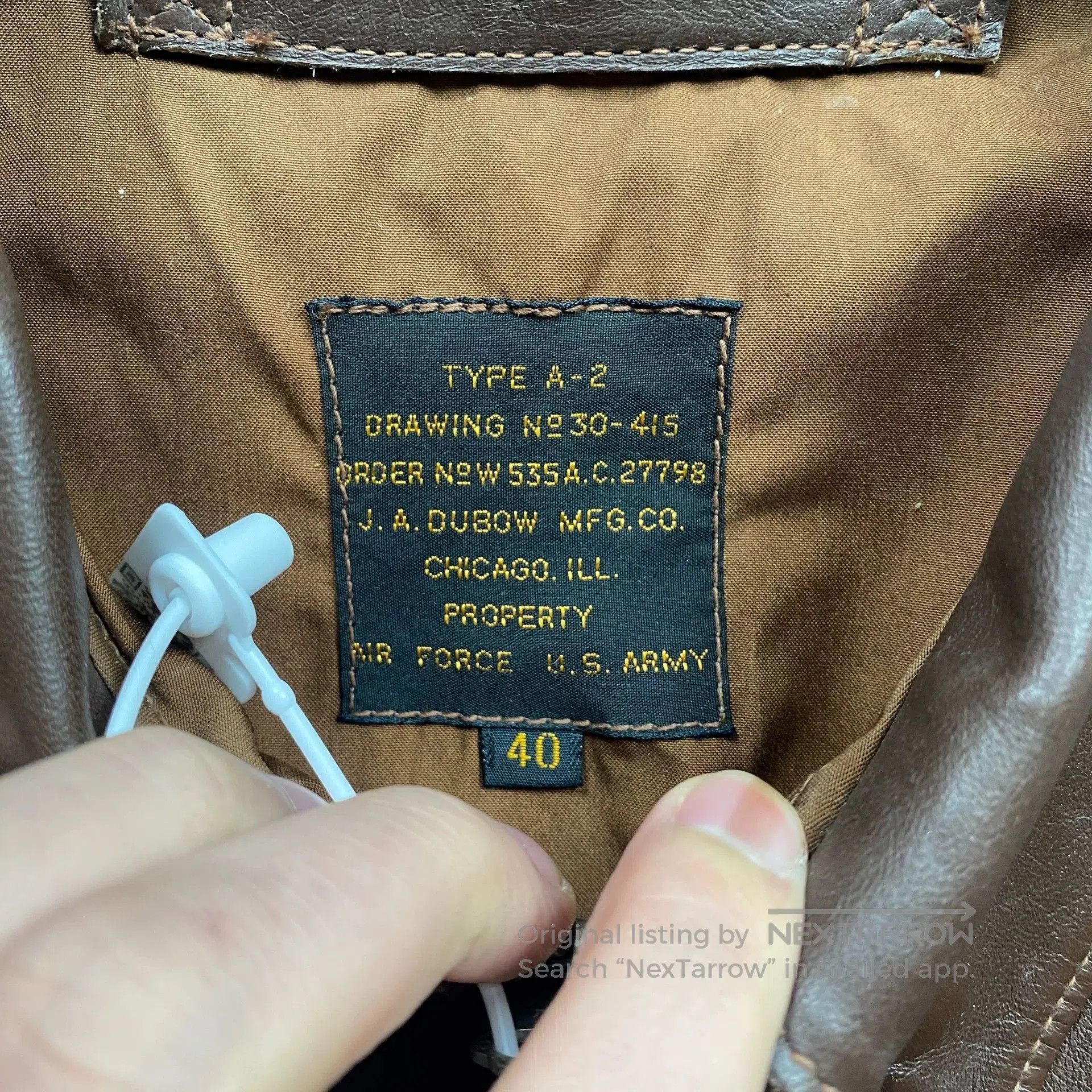 TOYS McCOY TOY MCCOYS A2 Leather Flight Jacket. Size US XXS / EU 40 - 8 Thumbnail
