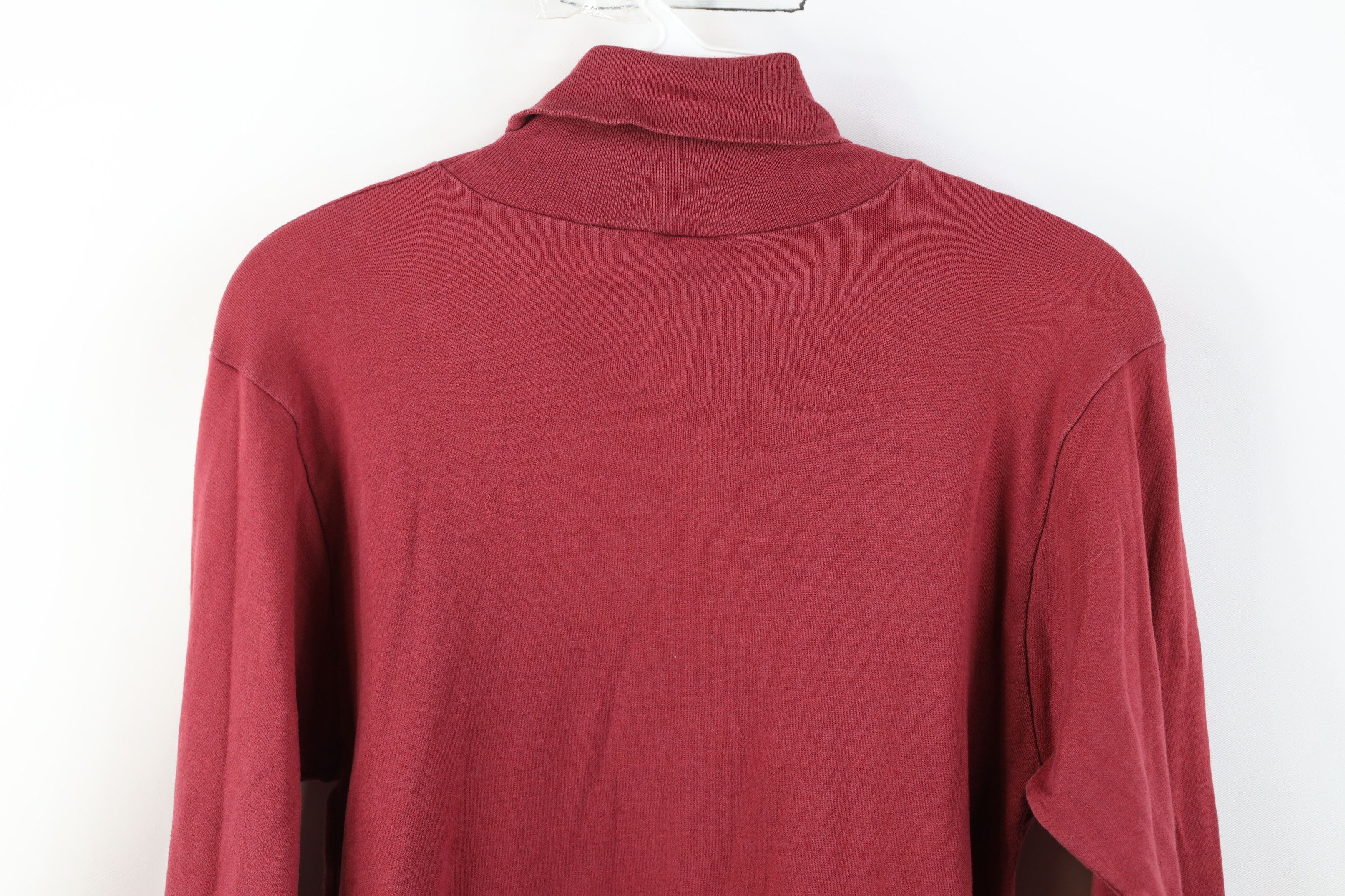 Nike Vintage 70s Nike Mini Swoosh Turtleneck T-Shirt Red USA Size S / US 4 / IT 40 - 11 Thumbnail