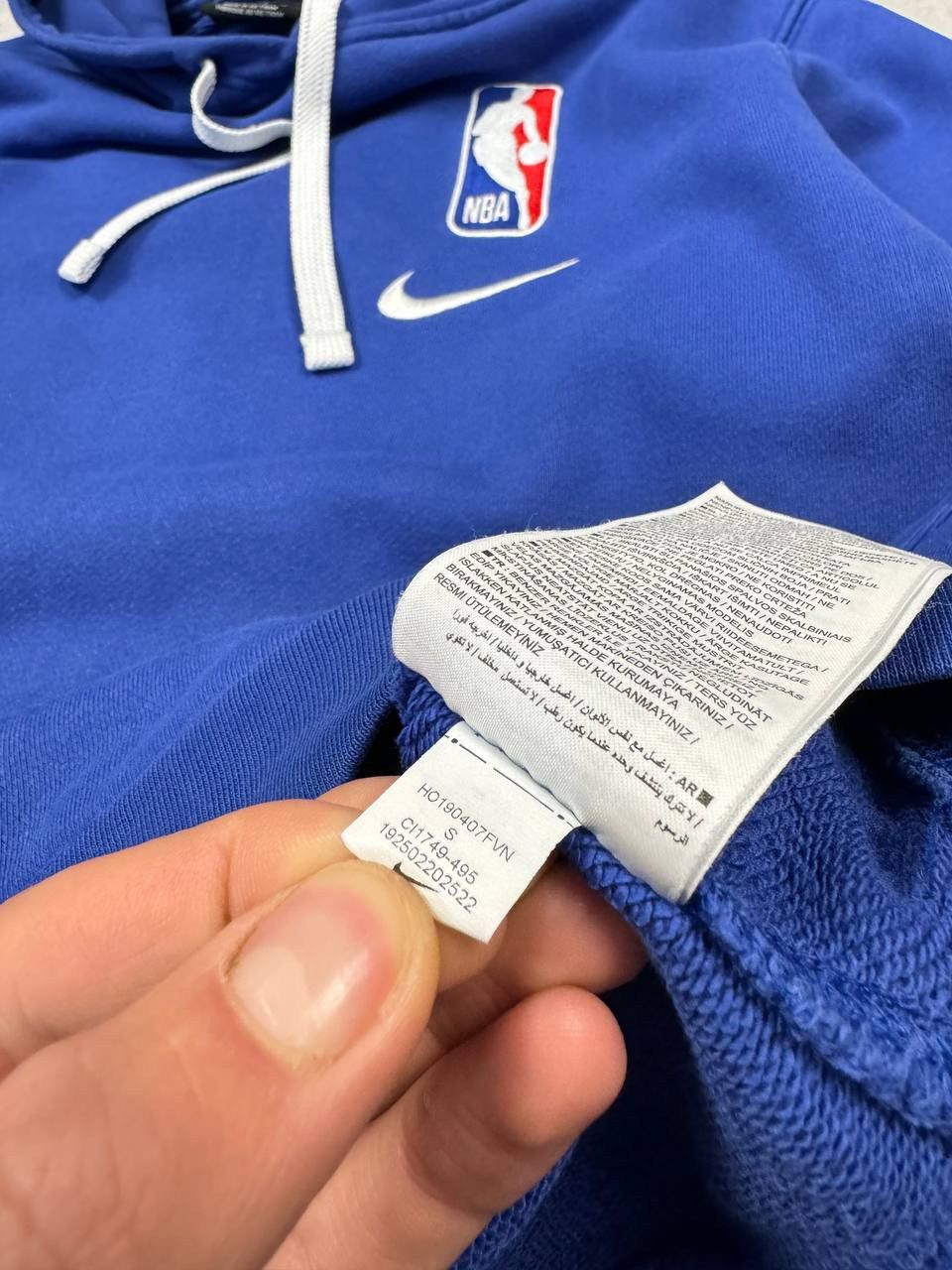NBA Nike NBA Courtside Blue Hoodie Embroidered Logo Size US S / EU 44-46 / 1 - 13 Thumbnail