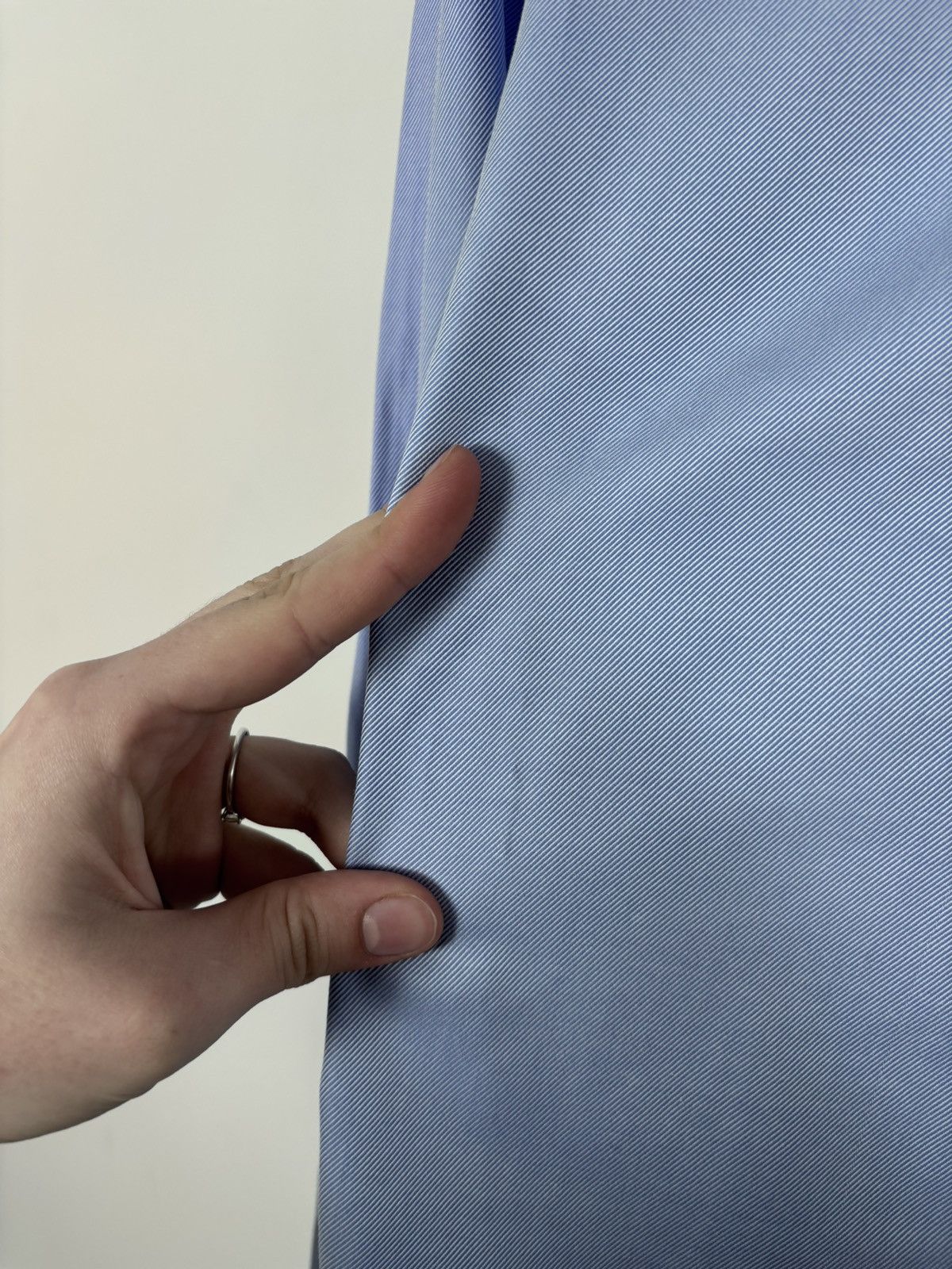 Ermenegildo Zegna Ermenegildo Zegna Trofeo Su Misura Men’s Blue Dress Shirt Size US XL / EU 56 / 4 - 10 Thumbnail