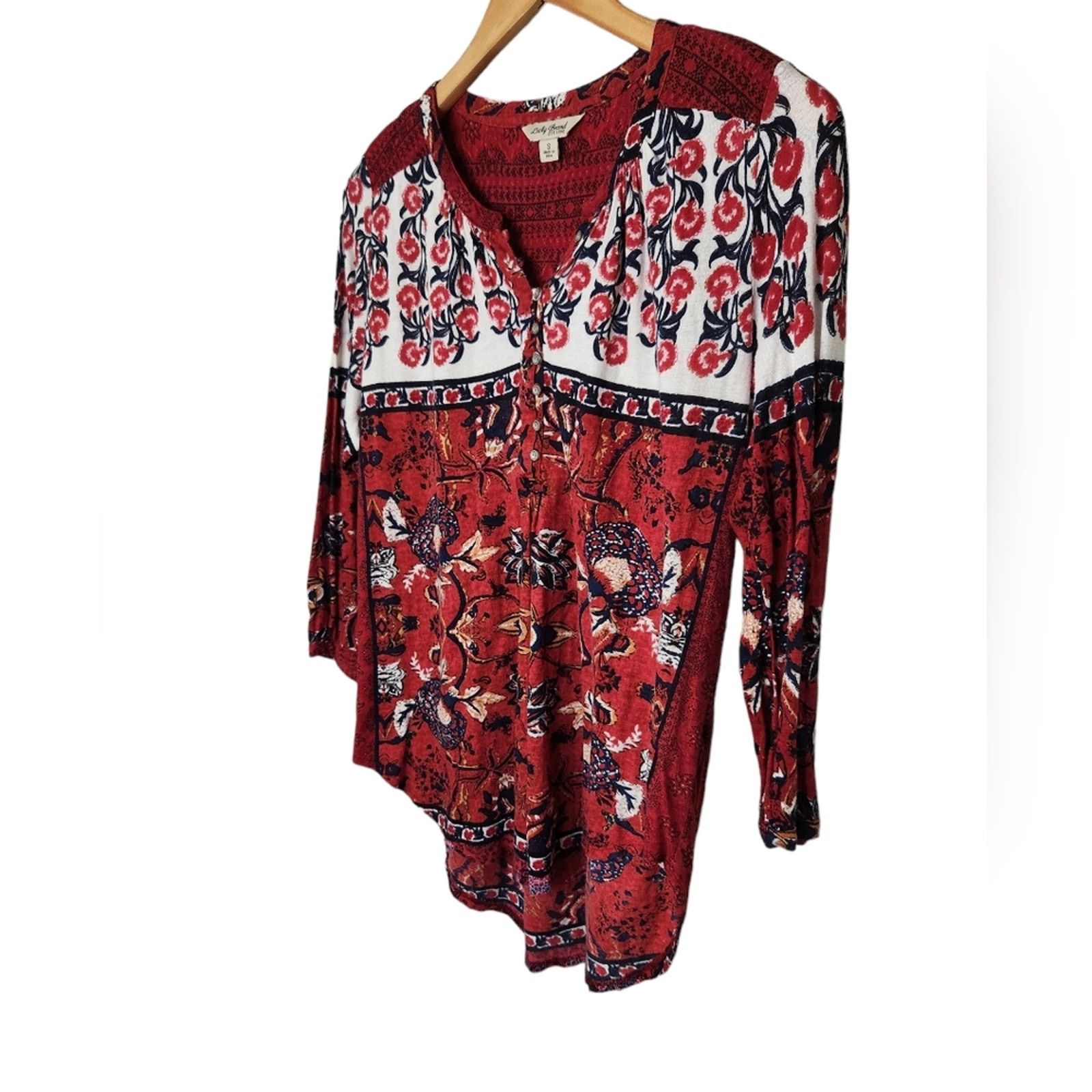Lucky Brand Lucky Brand Boho Floral print cotton tunic top small Size S / US 4 / IT 40 - 7 Thumbnail