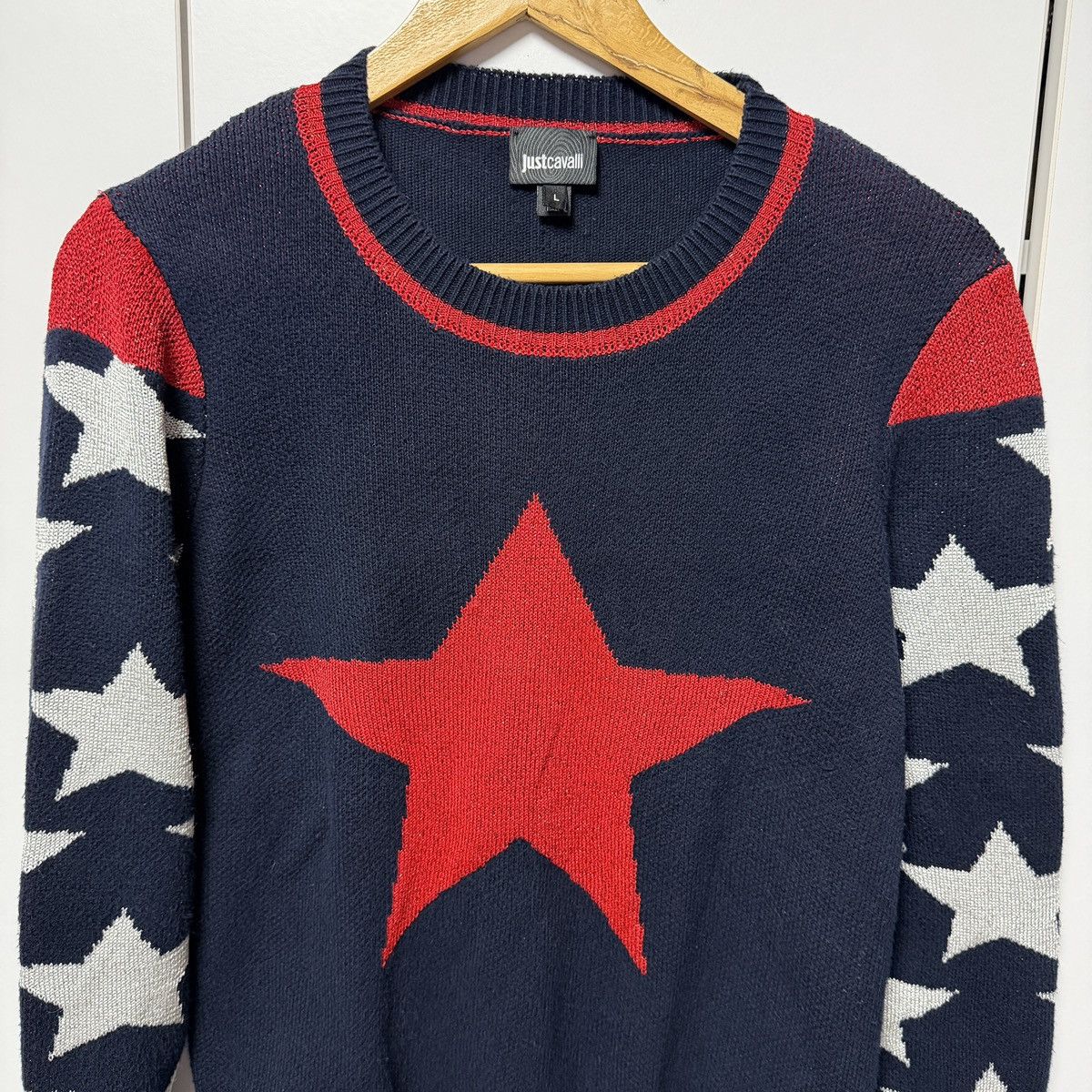 Just Cavalli Just Cavalli women's sweater with stars, vintage rare Size L / US 10 / IT 46 - 3 Thumbnail