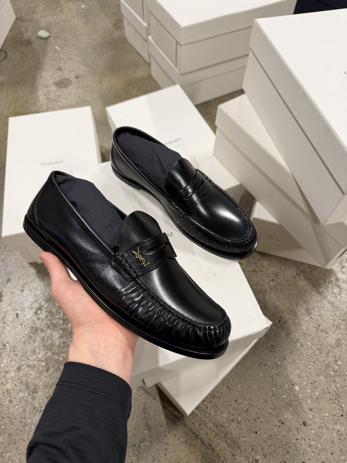 Saint Laurent Paris Saint Laurent Le Loafer Leather NEW 1200$ Size US 10.5 / EU 43-44 - 6 Thumbnail