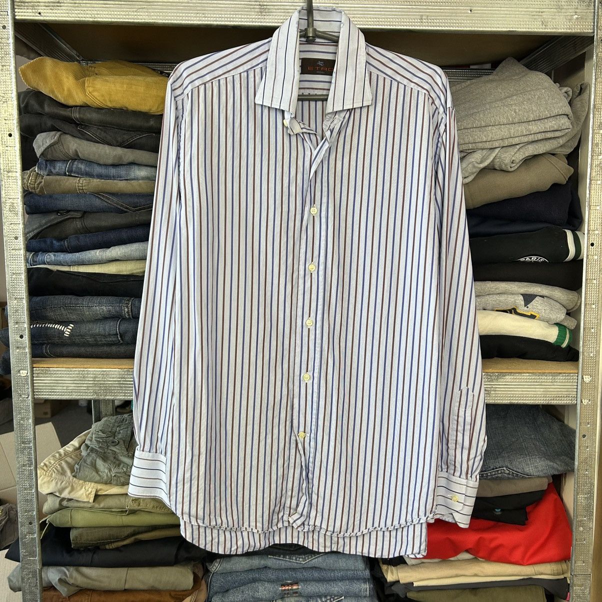 Etro Luxury Etro Milano Basic Designer Button up shirt size 39 Size US M / EU 48-50 / 2 - 1 Thumbnail