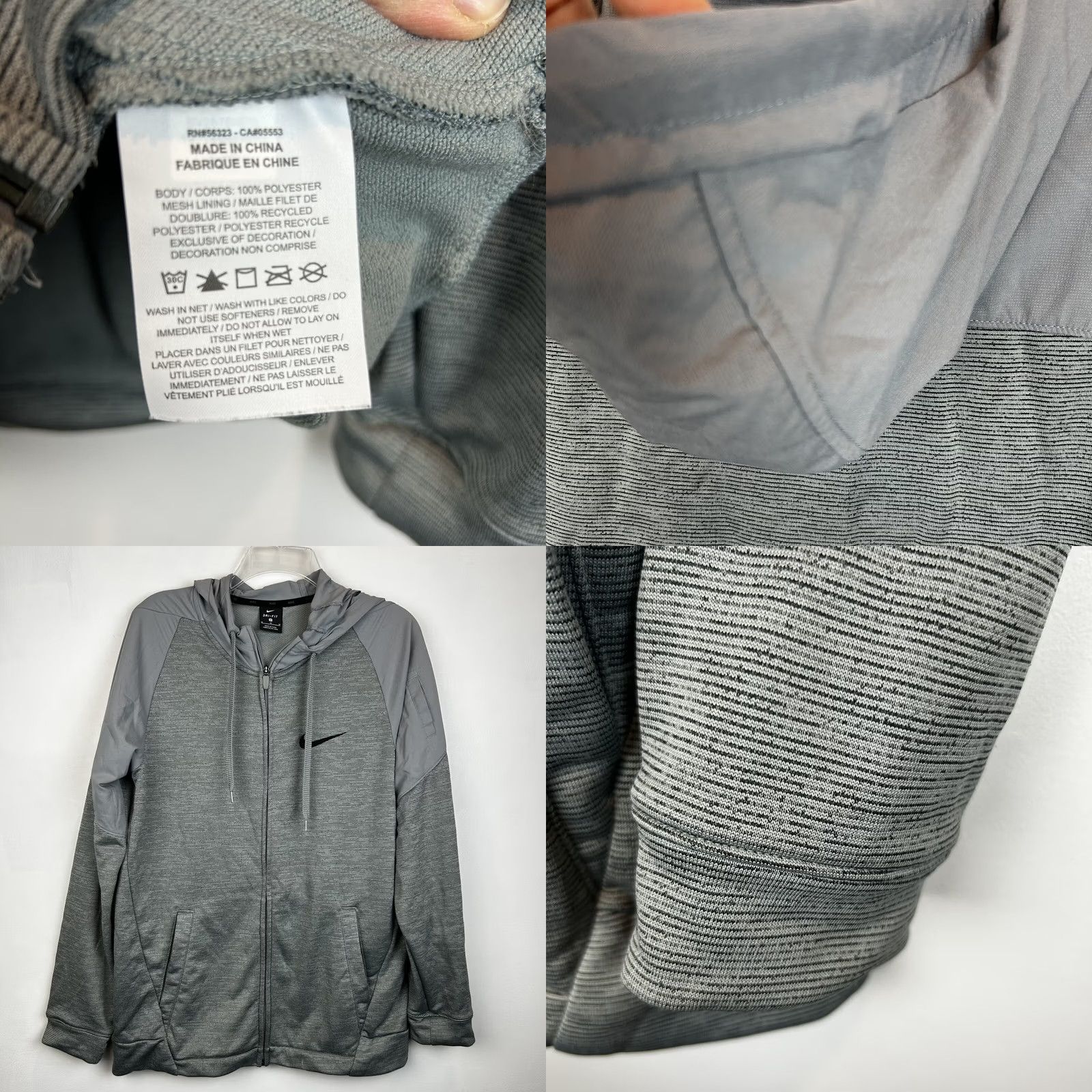 Nike Nike Hoodie Mens Medium Gray Full Zip Dri Fit Hoodie Athleisure Spotlight Jacket Size US M / EU 48-50 / 2 - 8 Thumbnail