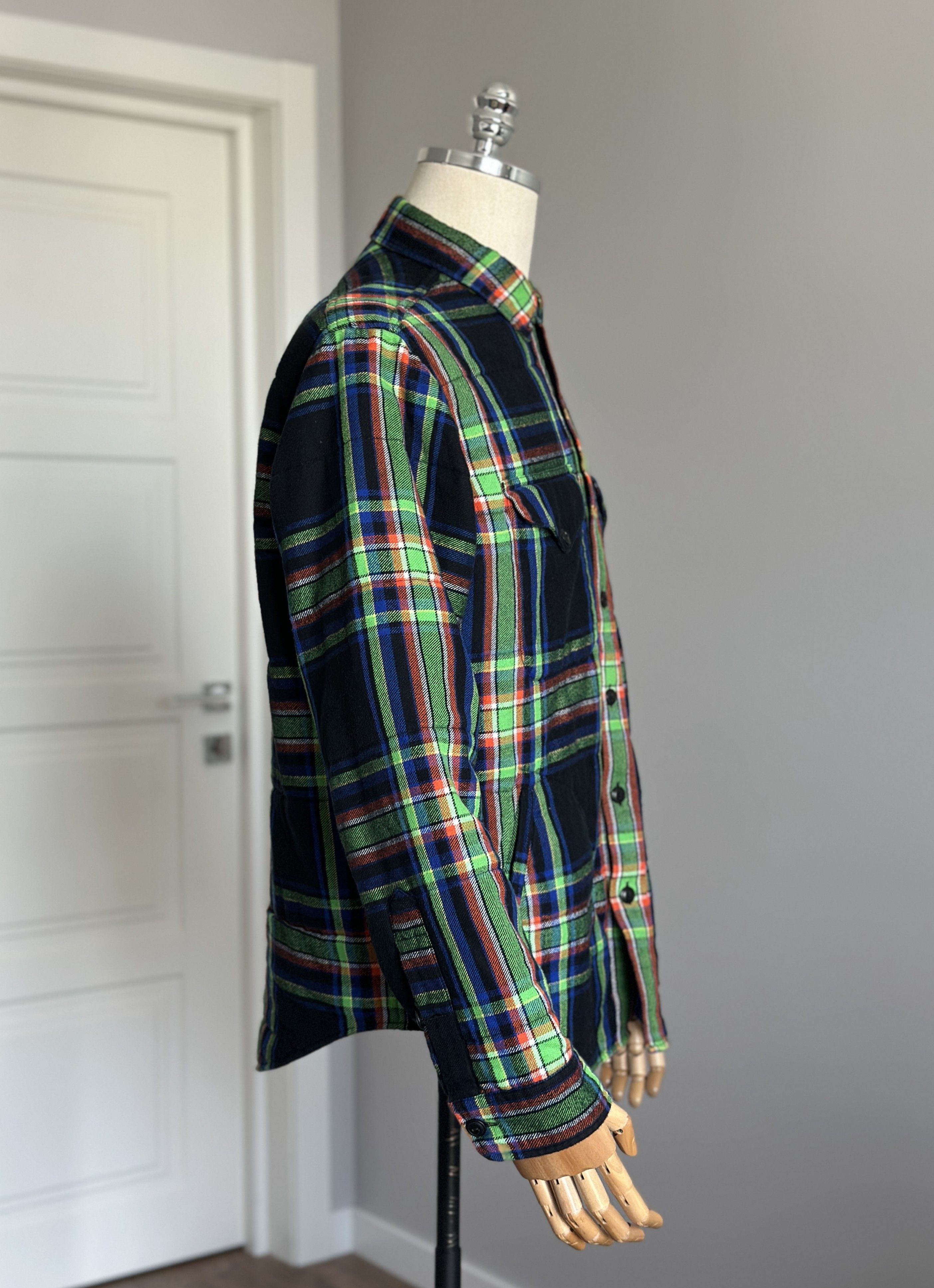 Polo Ralph Lauren POLO RALPH LAUREN Green Plaid Flannel Button Up Shirt Jacket Size US L / EU 52-54 / 3 - 7 Thumbnail