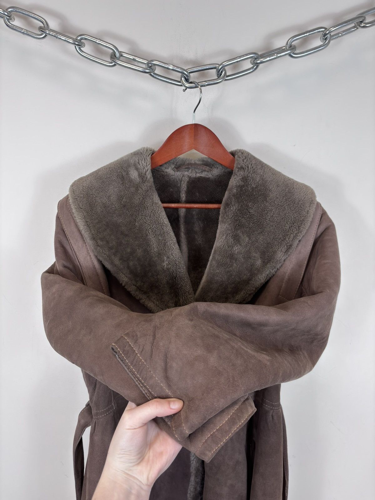 Sawyer of Napa Vintage Sawyer Of Napa Women’s Shearling Sheepskin Coat Size XL / US 12-14 / IT 48-50 - 11 Thumbnail