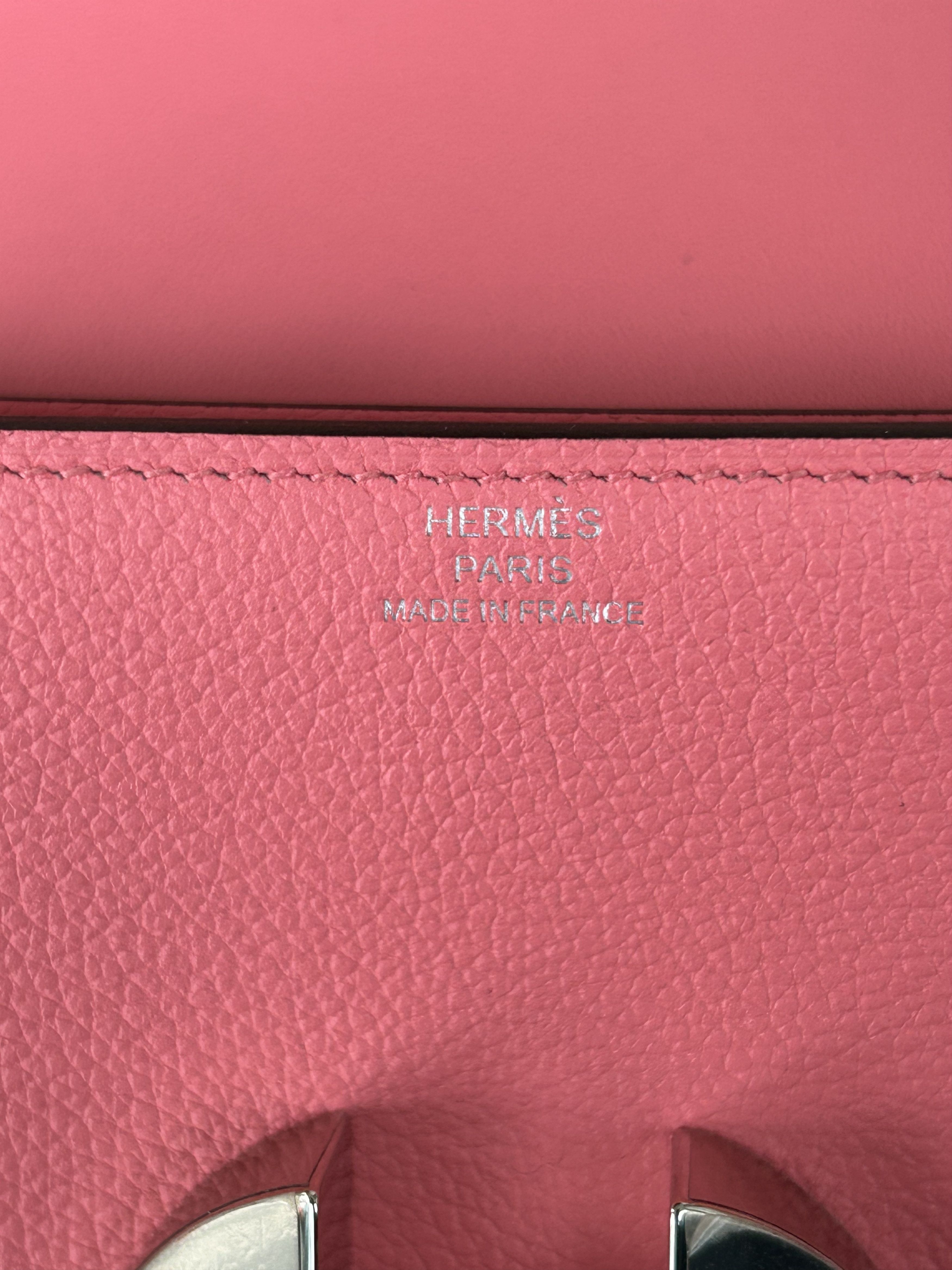 Hermes Hermes Pink Epsom & Palladium Hardware 2002 Wallet Size ONE SIZE - 4 Thumbnail