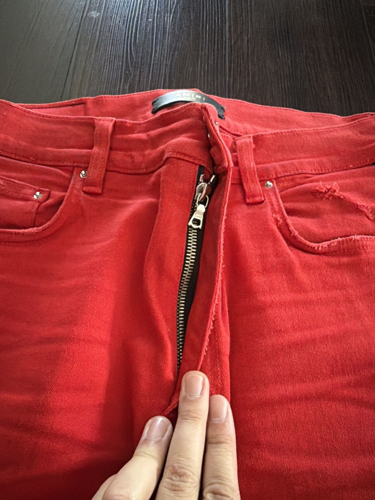 Amiri Amiri All Red With Black Stripe Jeans Size US 34 / EU 50 - 3 Thumbnail