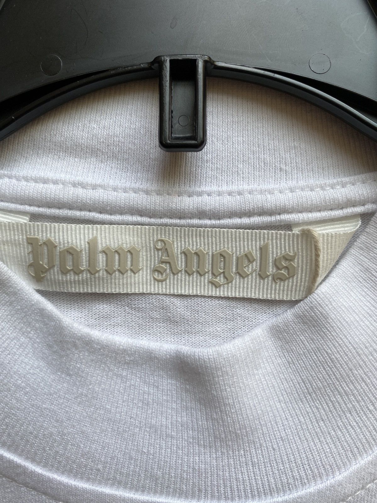 Palm Angels Palm Angels Oversized Neck Sleeve Logo Tee Size L / US 10 / IT 46 - 5 Thumbnail