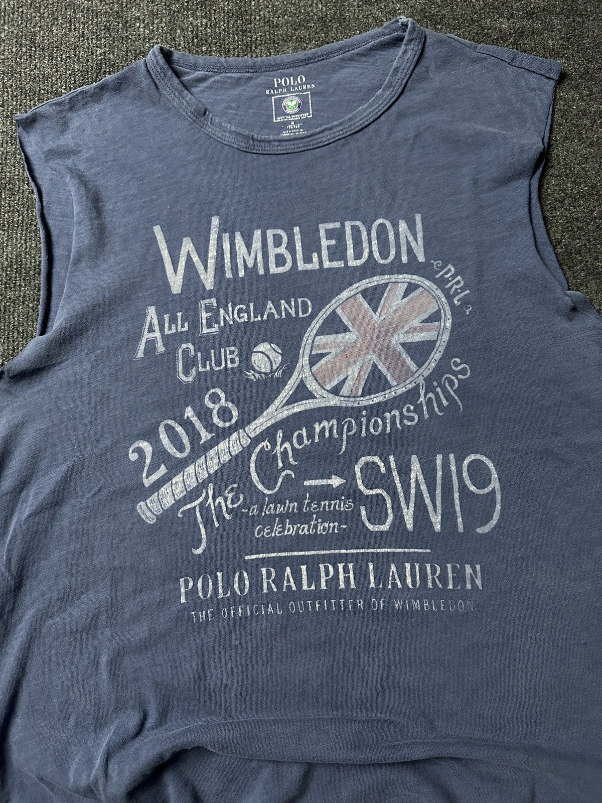 Vintage 🚨 WIMBLEDON TENNIS RALPH LAUREN POLO BLUE TANK TOP Size US M / EU 48-50 / 2 - 5 Thumbnail