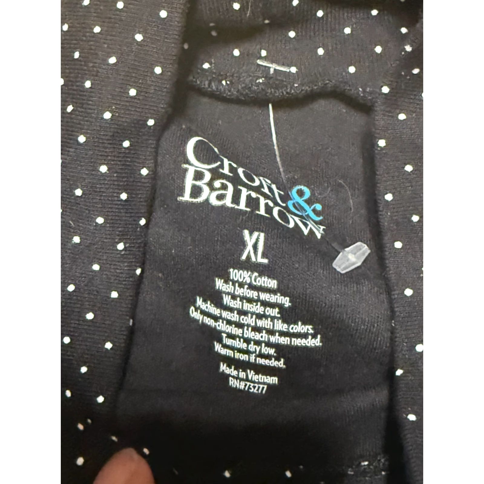 Croft & Barrow Croft & Barrow Shirt Women's XL Black White Polka Dots Long Sleeve Blouse Casual Mens? Size XL / US 12-14 / IT 48-50 - 5 Thumbnail