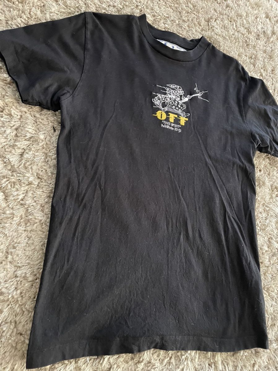 Off-White OFF White Free Wizard Black Tee Size US M / EU 48-50 / 2 - 2 Thumbnail