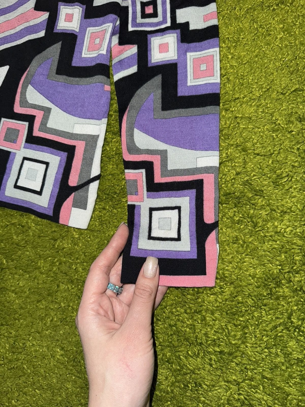 Designer × Emilio Pucci × Vintage Emilio Pucci wool silk blend coloured sweater Size L / US 10 / IT 46 - 3 Thumbnail