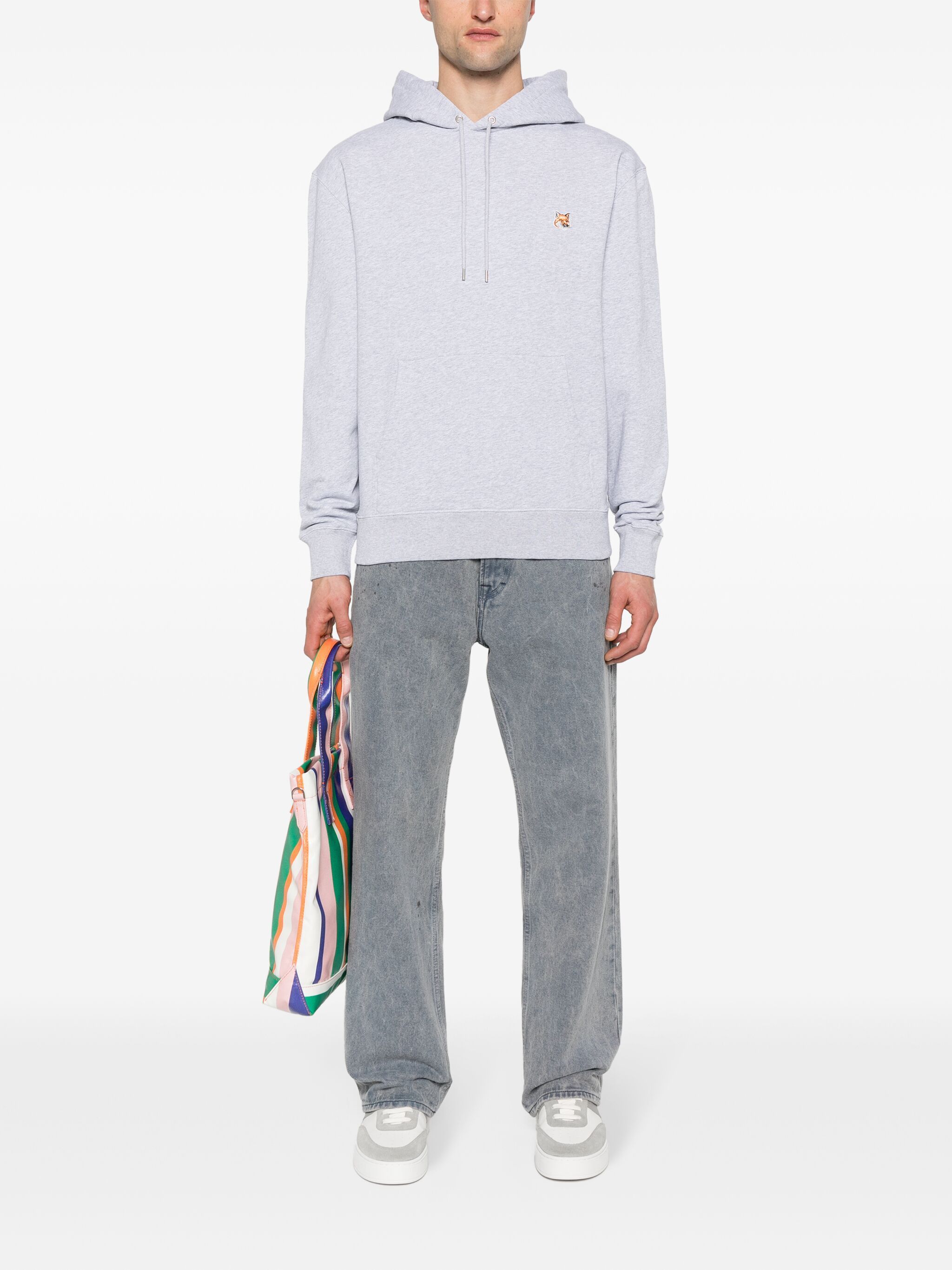 Maison Kitsune o1s22i1n1124 Fox Head Hoodie in Grey Size US M / EU 48-50 / 2 - 2 Thumbnail