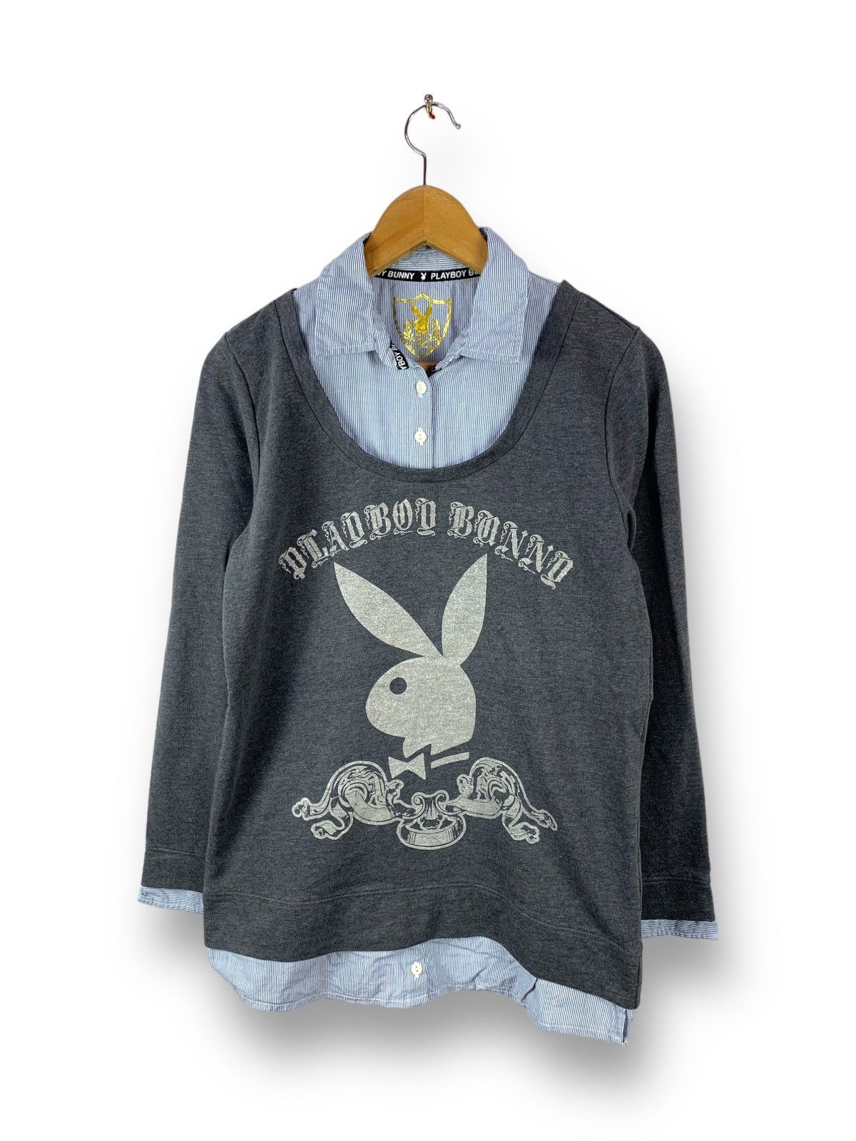 Playboy Steals! Playboy Bunny Big Logo Sweater Shirt Size S / US 4 / IT 40 - 1 Thumbnail
