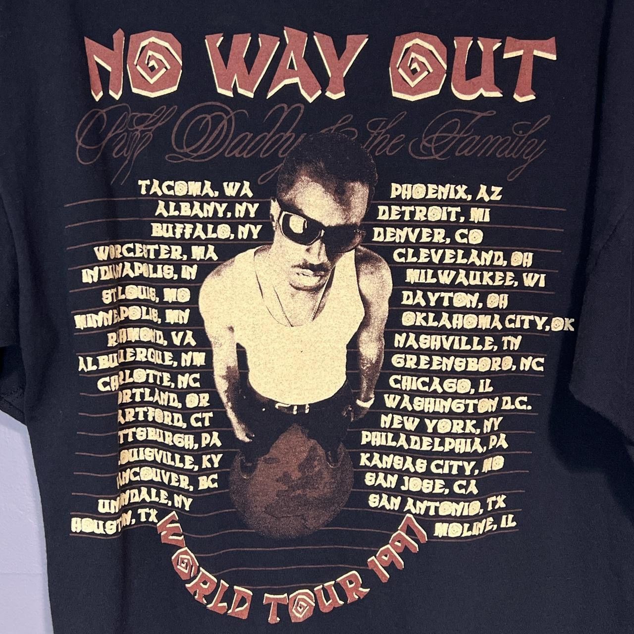 Vintage P Diddy Puff Daddy Puffy No away Out rap tee rap shirt 1998 Size US L / EU 52-54 / 3 - 2 Thumbnail
