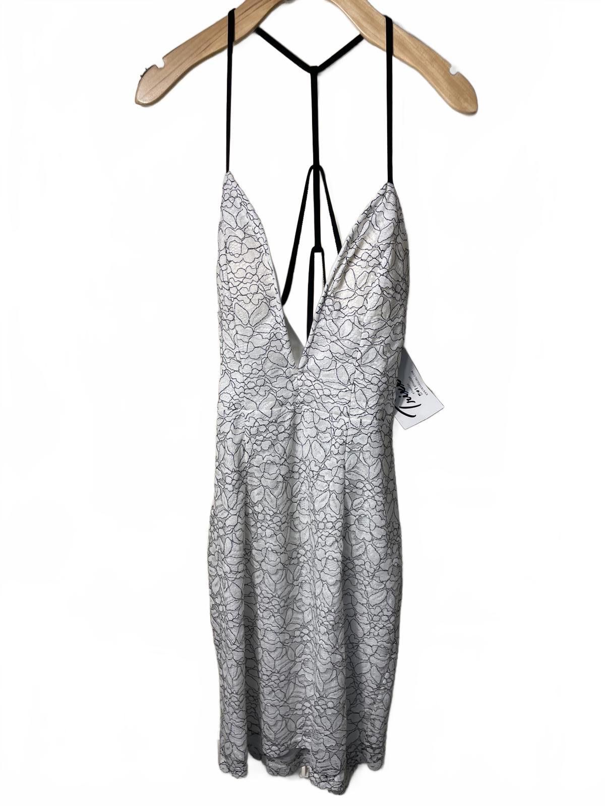 Other Trixxi Lace Mini Dress Women's Small White Halter Resortwear Size S / US 4 / IT 40 - 2 Thumbnail