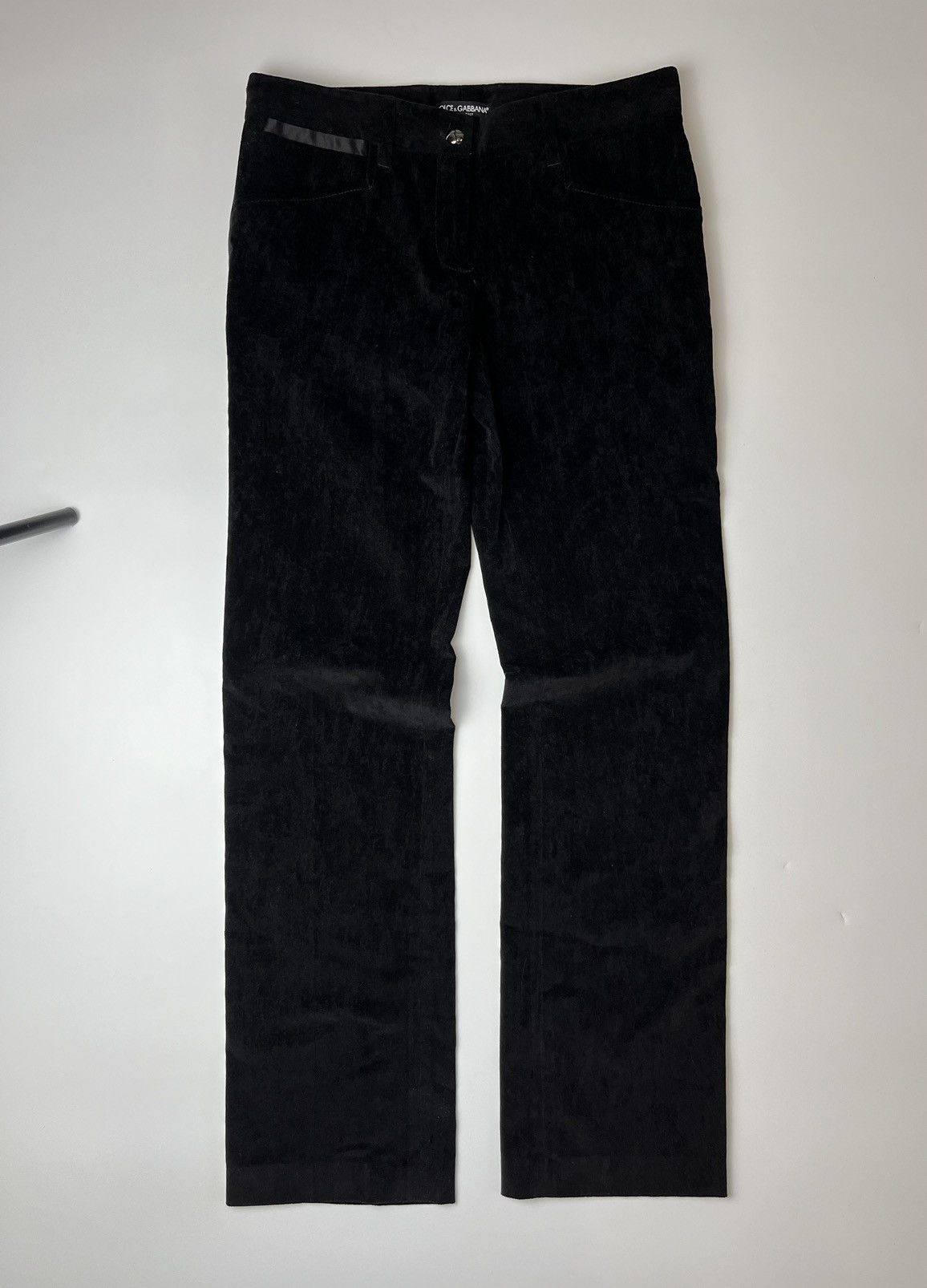 Dolce & Gabbana Women's Velour Pants Dolce Gabbana With Silk Stripes Size 40 Size 40" / US 18 - 1 Thumbnail