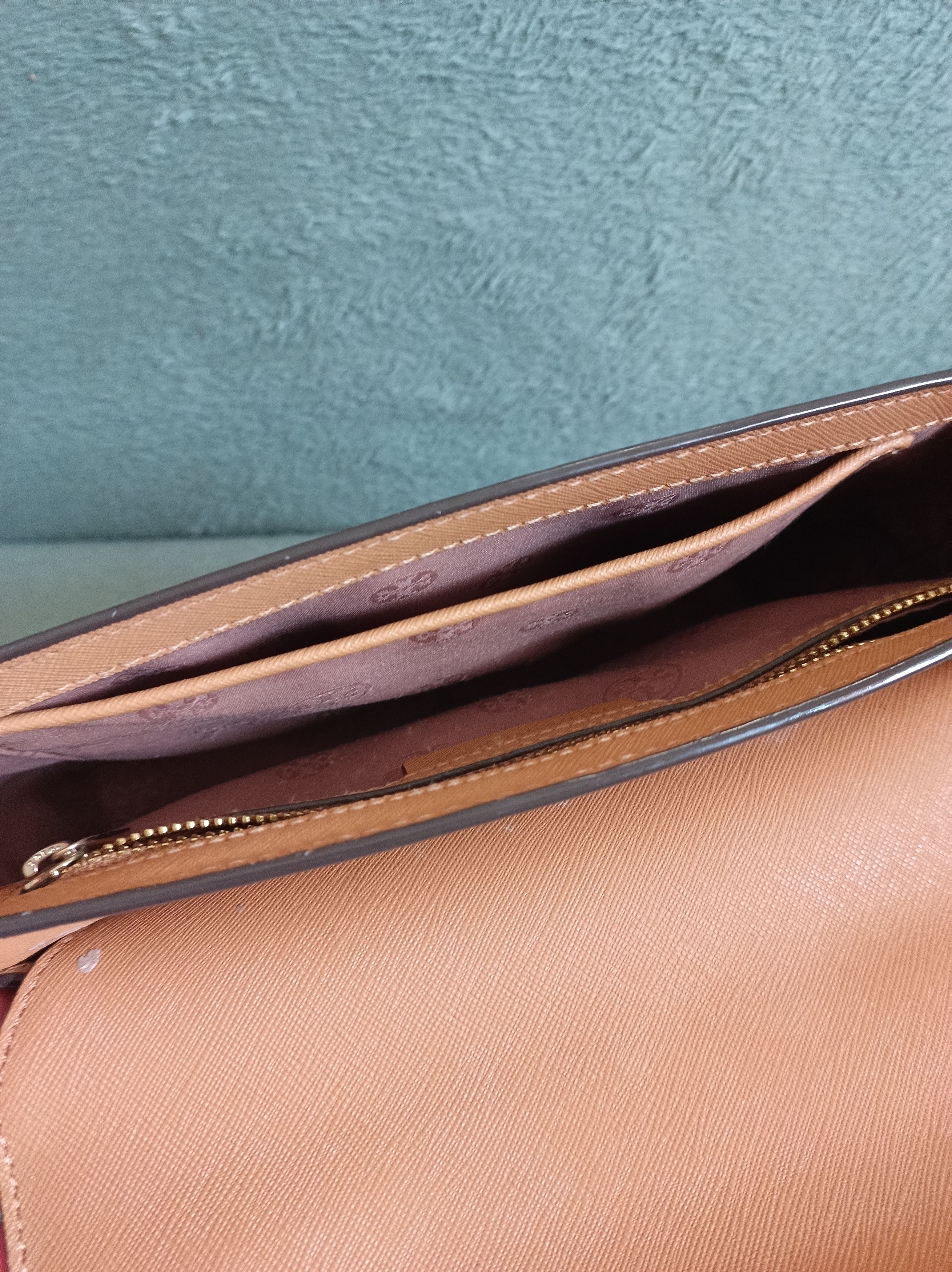 Tory Burch Tory Burch Emerson Tan Leather Flap Top Handle Crossbody Bag Size ONE SIZE - 10 Thumbnail