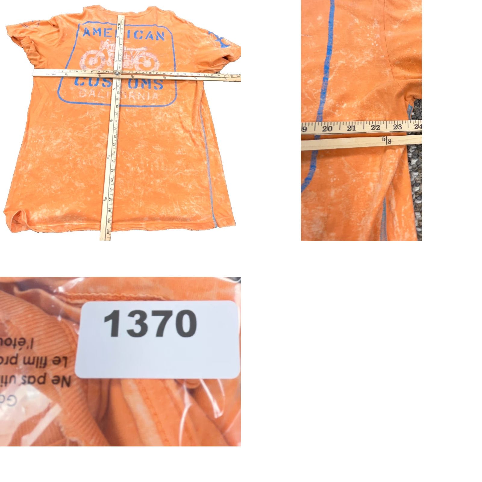Affliction Affliction Shirt Men 2XL Orange Tee Live Fast Motorcycle Customs Faded Graphic T-Shirt Short Sleeve Size US XXL / EU 58 / 5 - 8 Thumbnail
