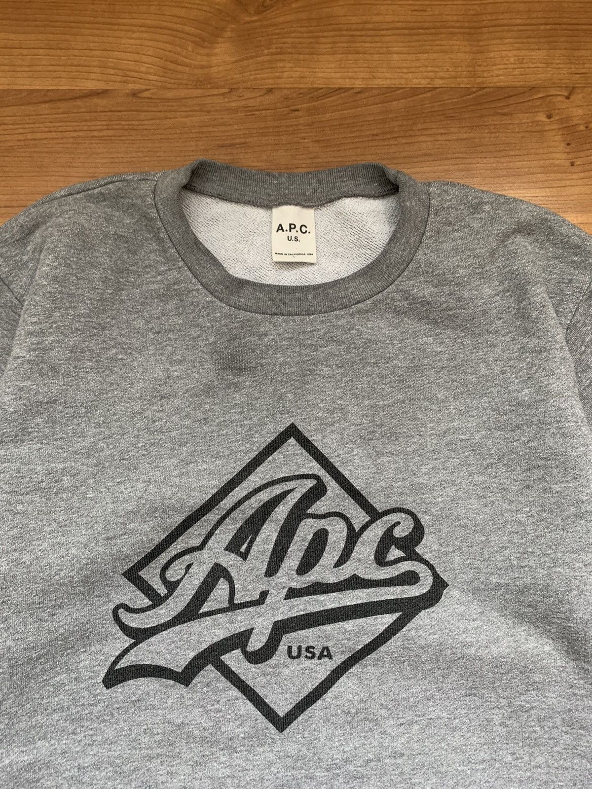 A.P.C. A.P.C. U.S. Sweatshirt Streetwear Hype Rare Vintage Size US L / EU 52-54 / 3 - 3 Thumbnail