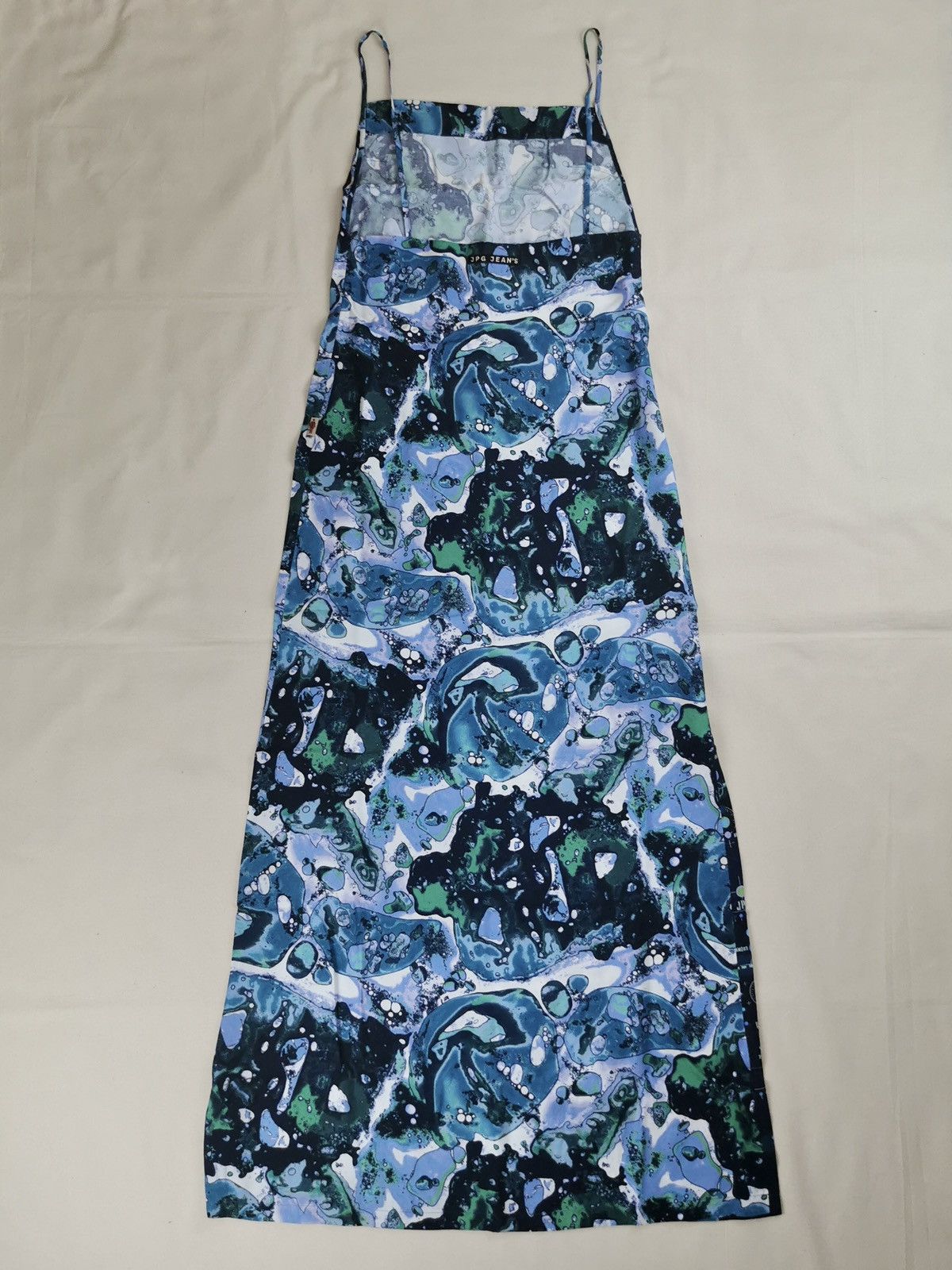 Jean Paul Gaultier SS2001 Jean Paul Gaultier Blue Bacteria Maxi Dress Vintage Size L / US 10 / IT 46 - 4 Thumbnail