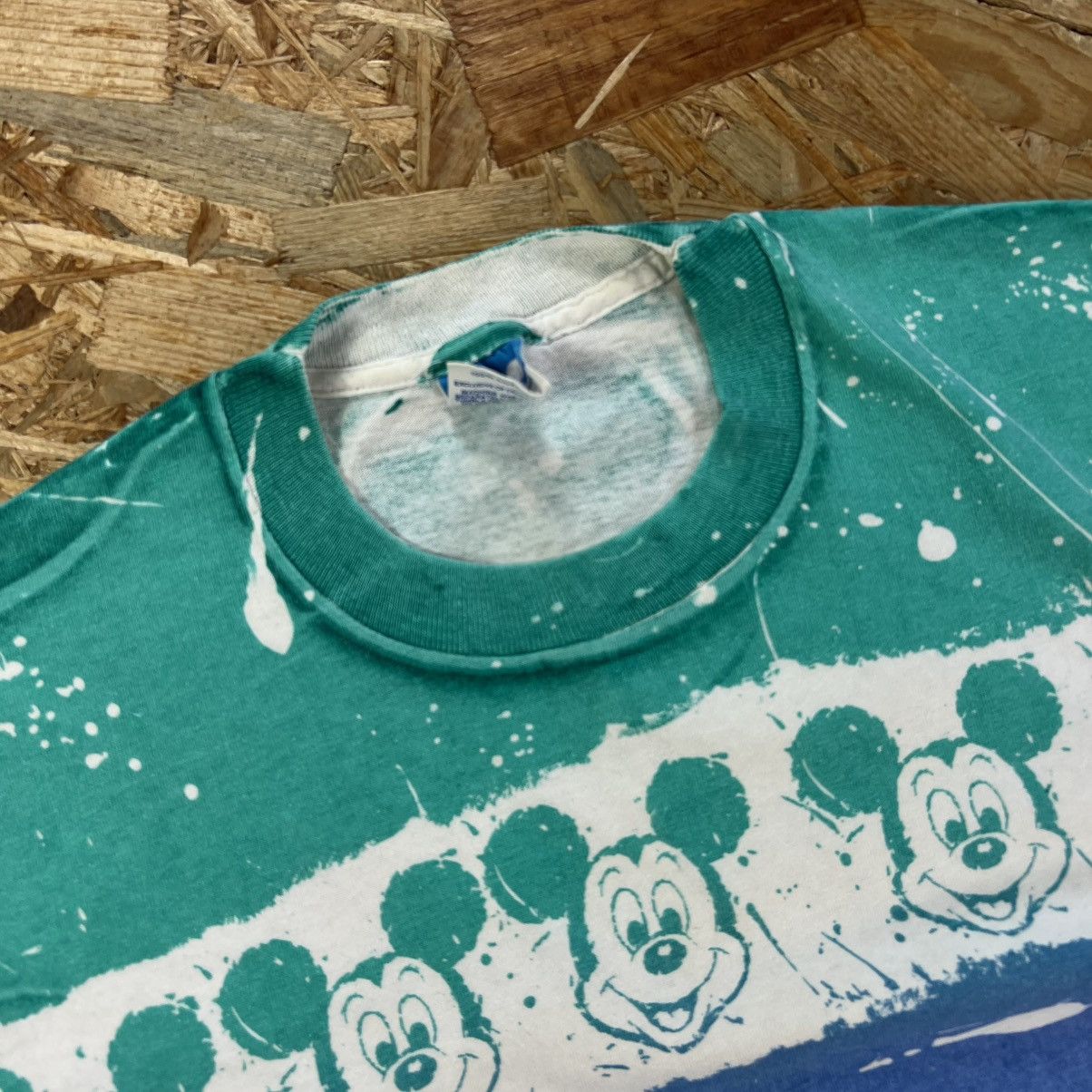 Disney VINTAGE DINSEY MICKEY ALL OVER PRINT T-SHIRT 90S MADE IN USA Size US XL / EU 56 / 4 - 7 Thumbnail