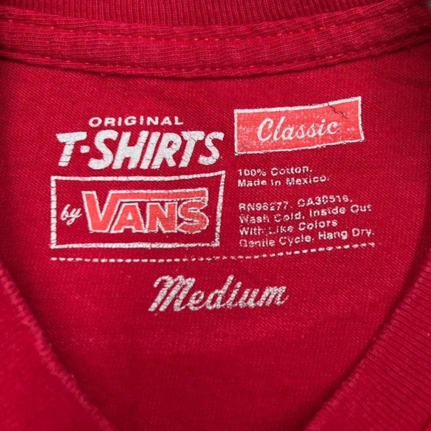Vans VANS T-Shirt Men Medium Red Graphic Checkered Logo Spellout Front Size US M / EU 48-50 / 2 - 2 Thumbnail