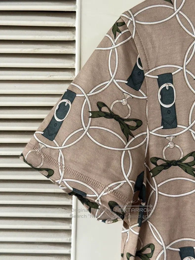 Hermes Hermes classic geometric print dress, brown, 100% pure cot Size XS / US 0-2 / IT 36-38 - 4 Thumbnail