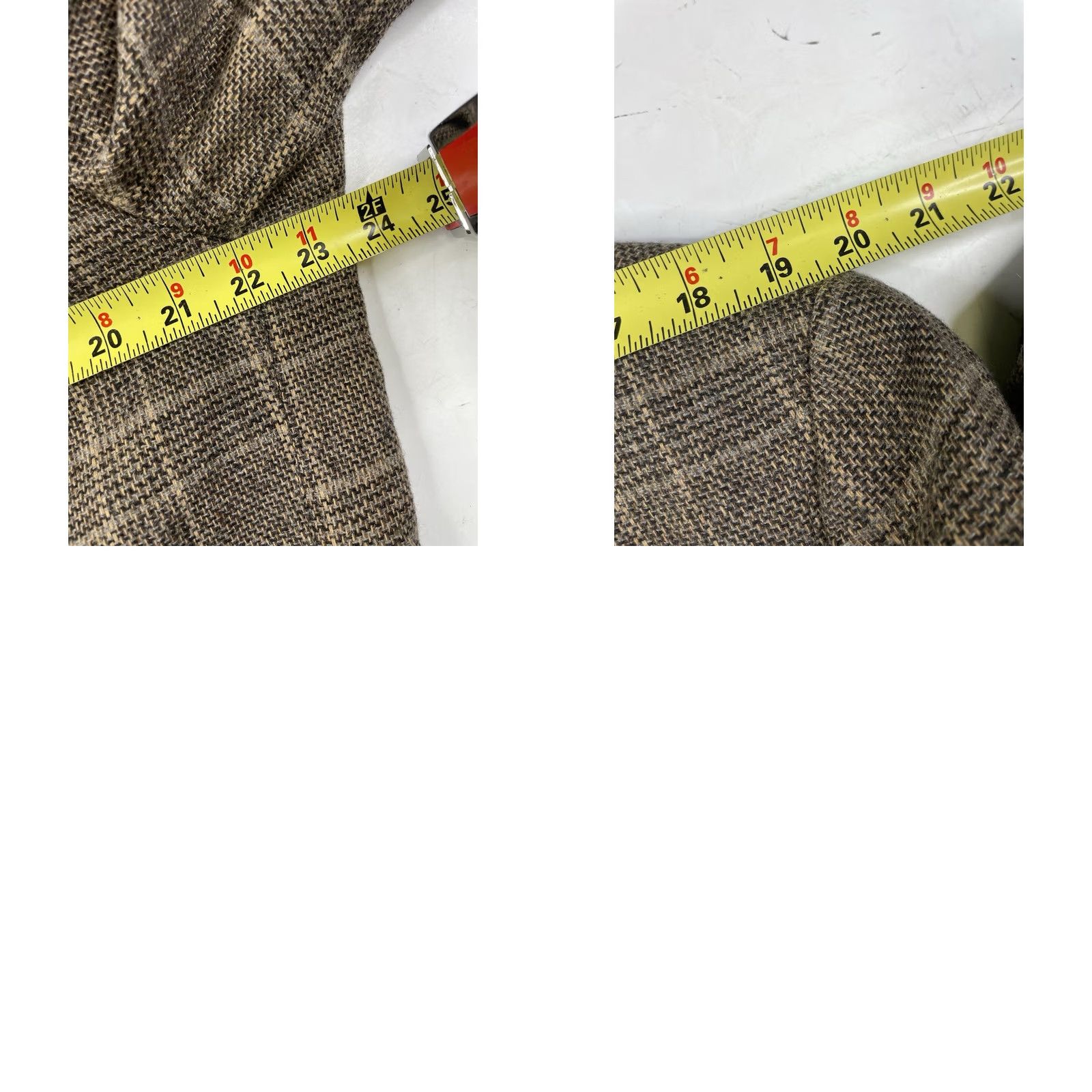 Joseph Abboud VINTAGE Joseph Abboud Blazer Mens XL Brown Glen Plaid Wool Elbow Patch Sport Coat Jacket Size 46R - 8 Thumbnail