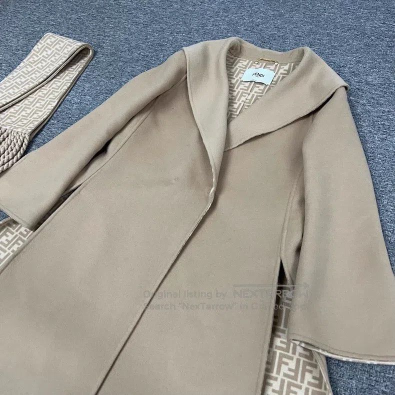 Fendi Fendi SS23 Full Monogram Fringe Detail Wide Collar Mid-Len Size XS / US 0-2 / IT 36-38 - 6 Thumbnail