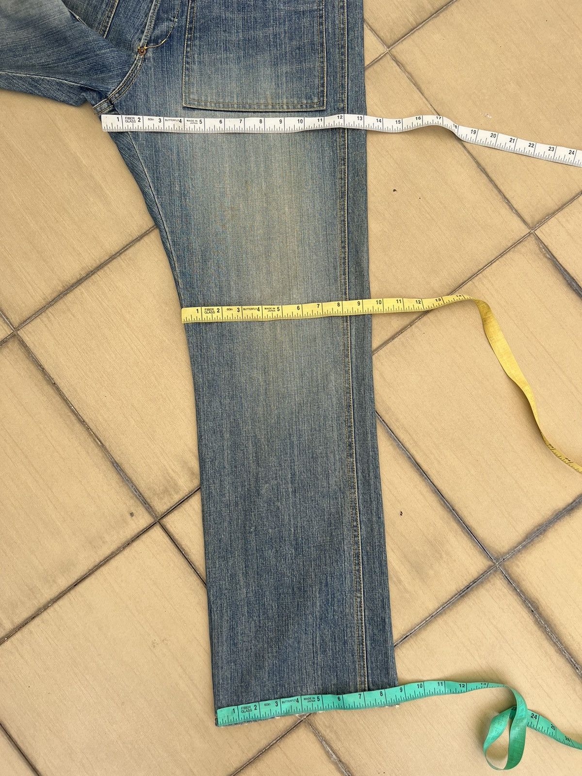 Sandinista MFG VTG 2005 Sandinista Japan Dirty Mud Denim Fatigue Jeans Size US 34 / EU 50 - 4 Thumbnail