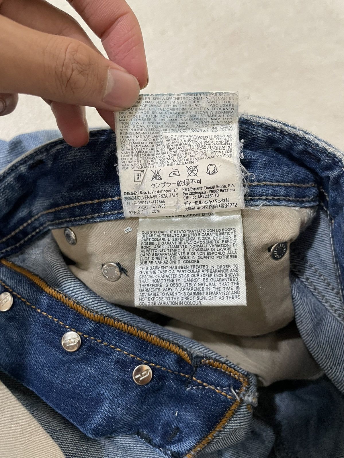 Diesel Diesel Zatiny Vintage Denim Rare Faded Button Fly Y2K Japan Size US 32 / EU 48 - 8 Thumbnail