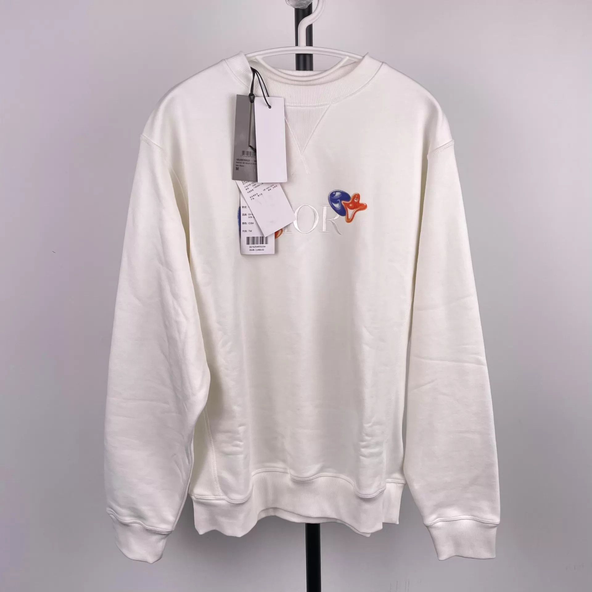 Dior Dior x Kenny Letter Embroidered Sweatshirt M Size US M / EU 48-50 / 2 - 1 Thumbnail